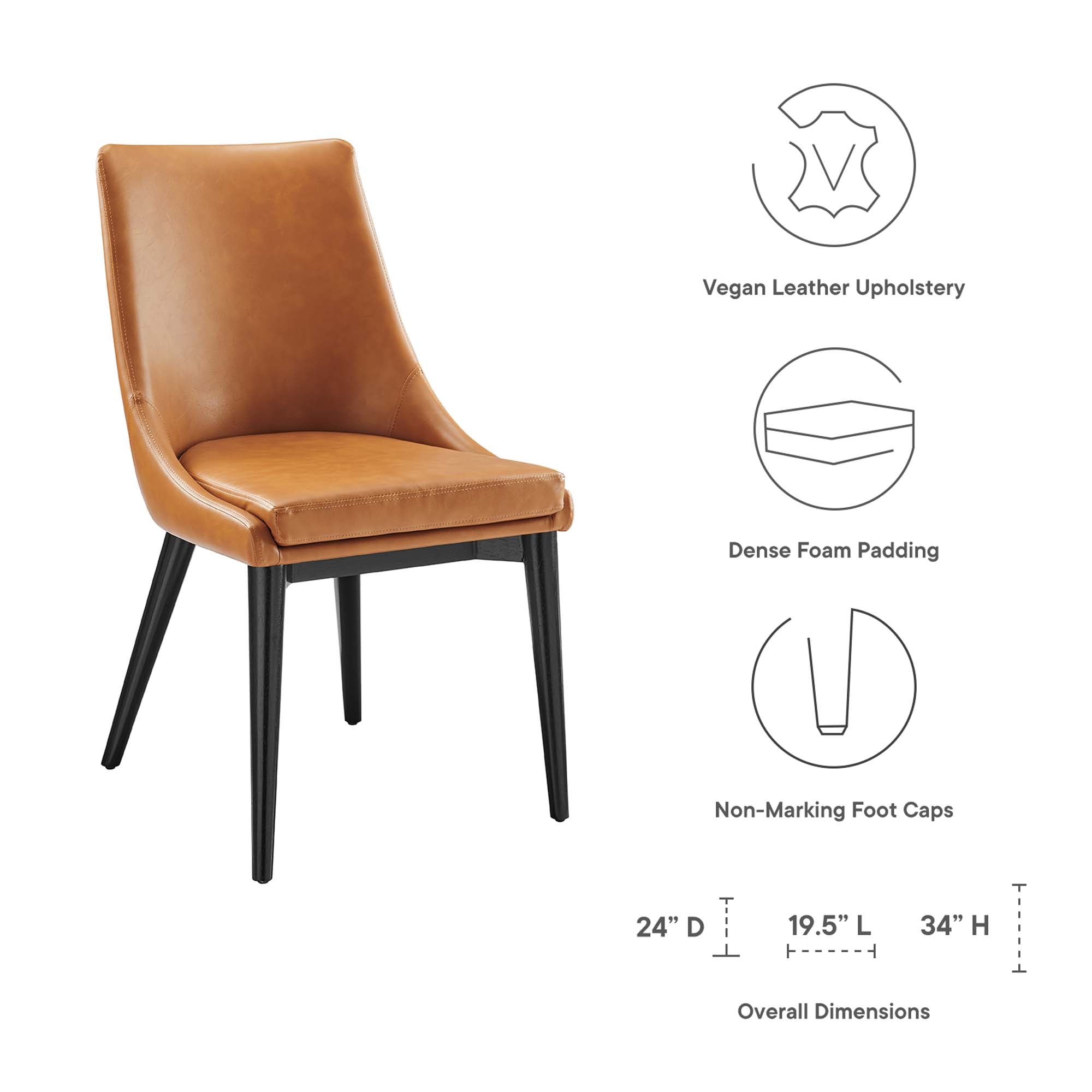 Viscount Vegan Leather Dining Chair