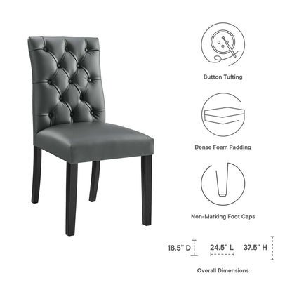Duchess Button Tufted Vegan Leather Dining Chair