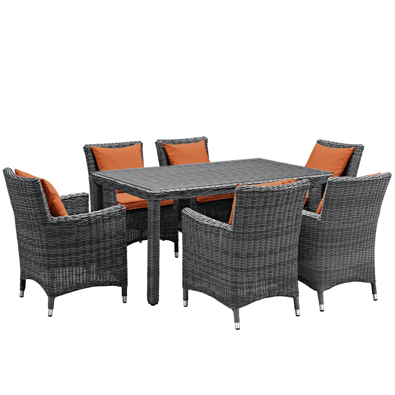 Summon 7 Piece Outdoor Patio Sunbrella® Dining Set