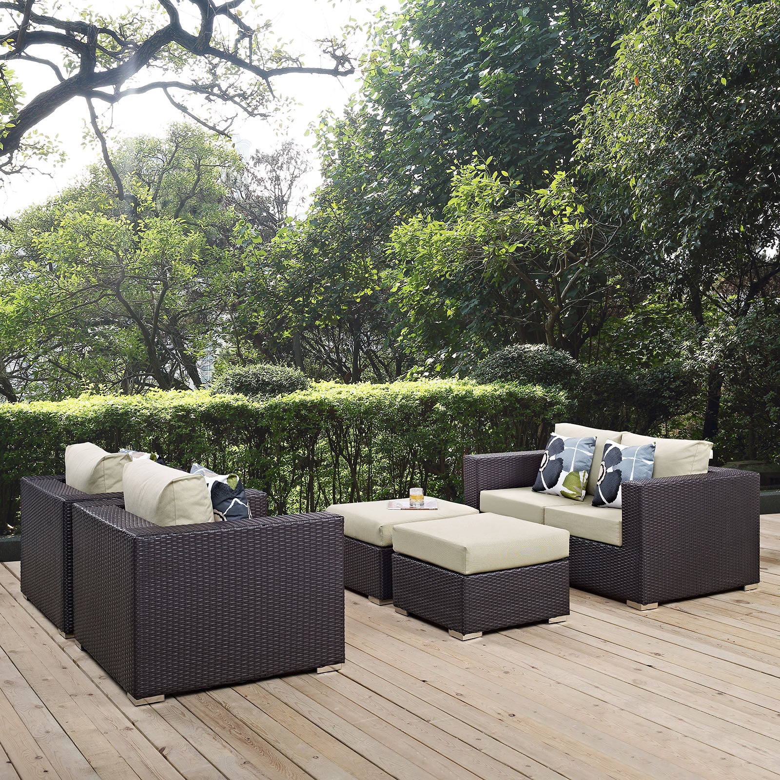 Convene 5 Piece Outdoor Patio Sofa Set