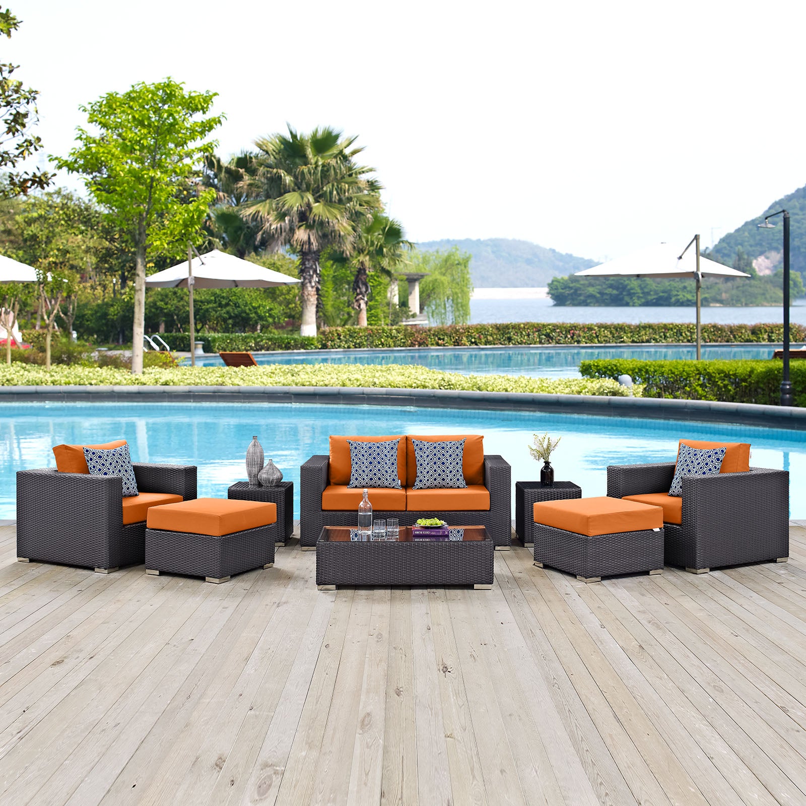 Convene 8 Piece Outdoor Patio Sofa Set