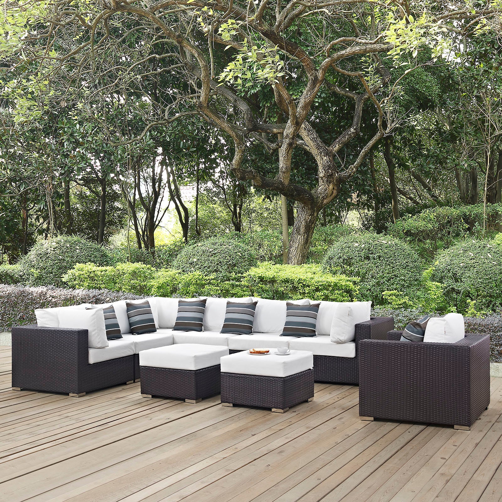 Convene 9 Piece Outdoor Patio Sectional Set