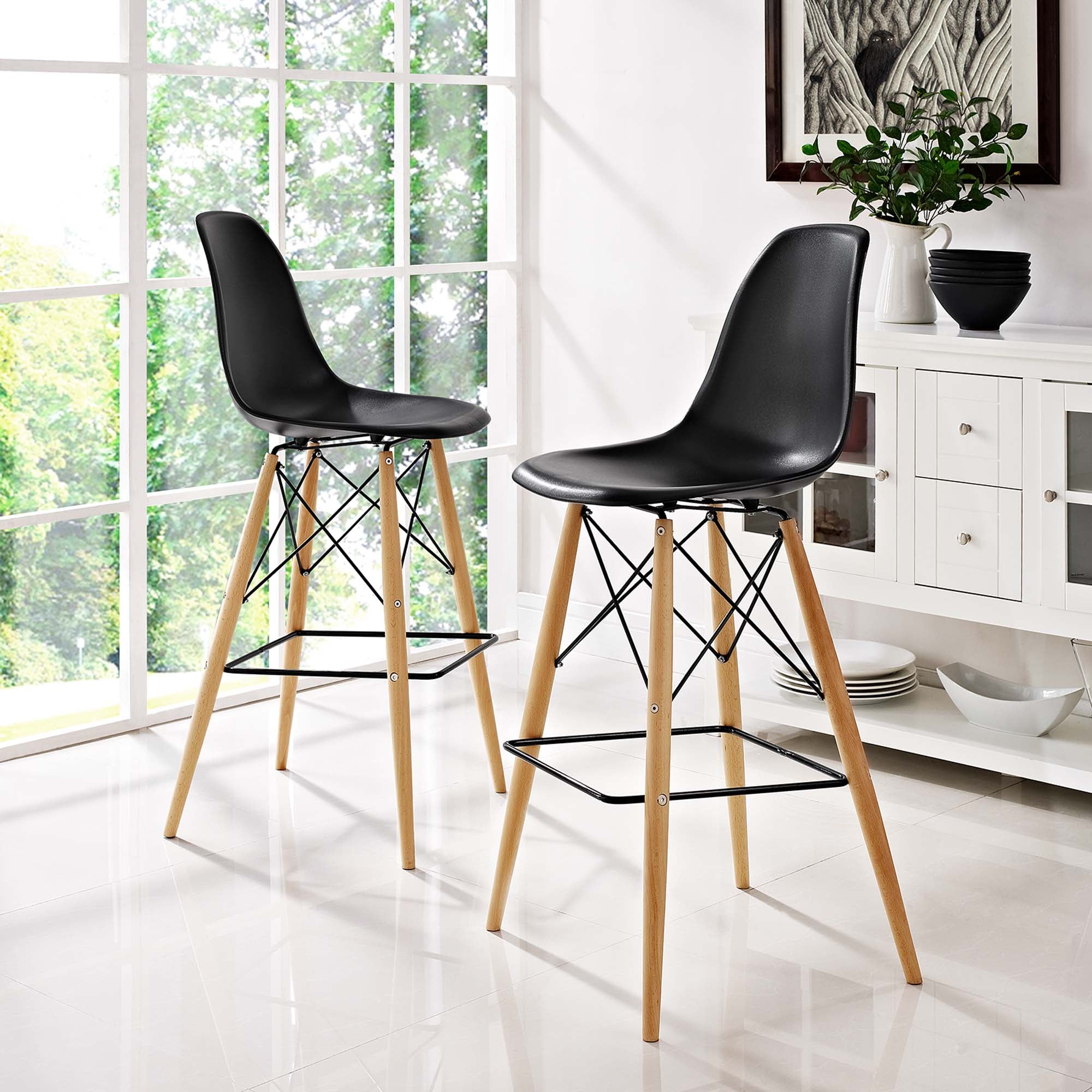 Pyramid Dining Side Bar Stool Set of 2