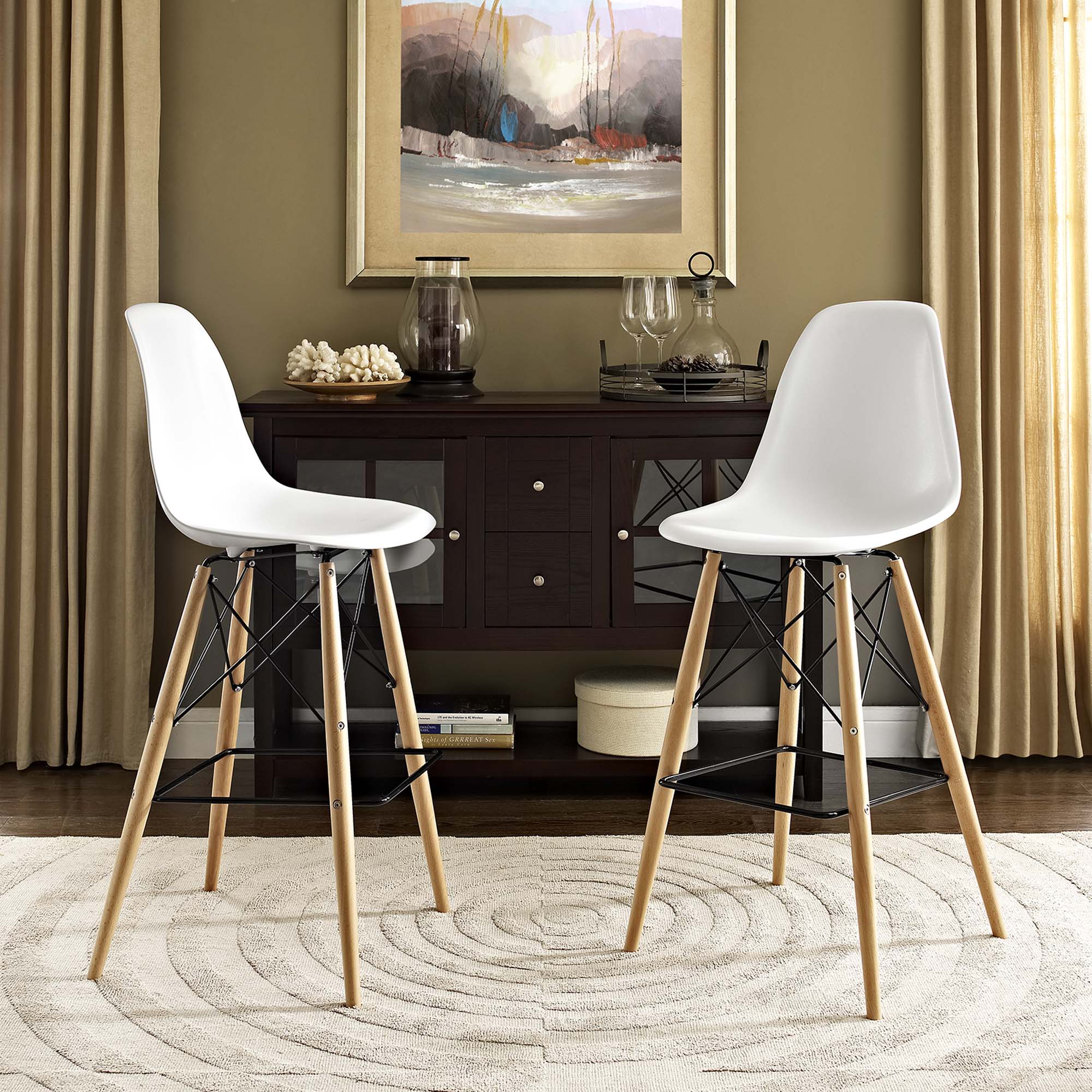 Pyramid Dining Side Bar Stool Set of 2