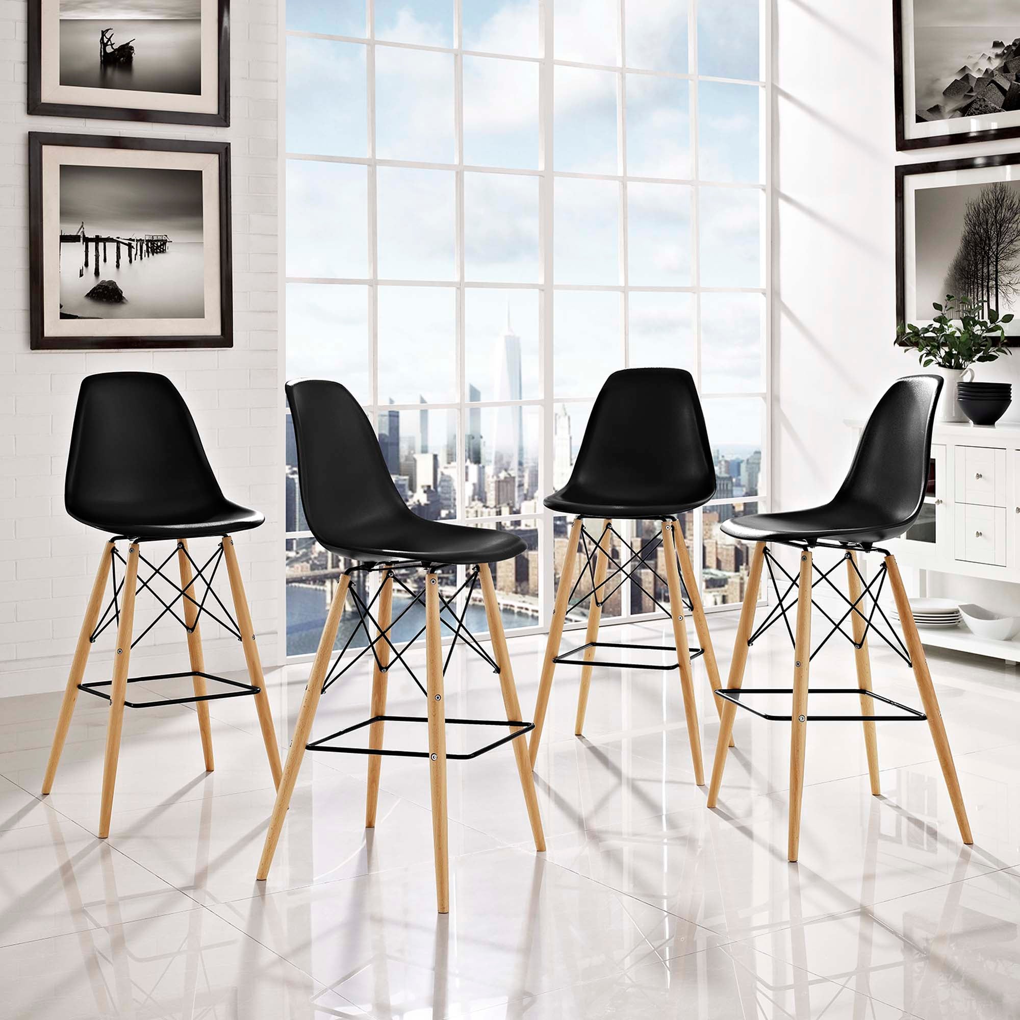 Pyramid Dining Side Bar Stool Set of 4