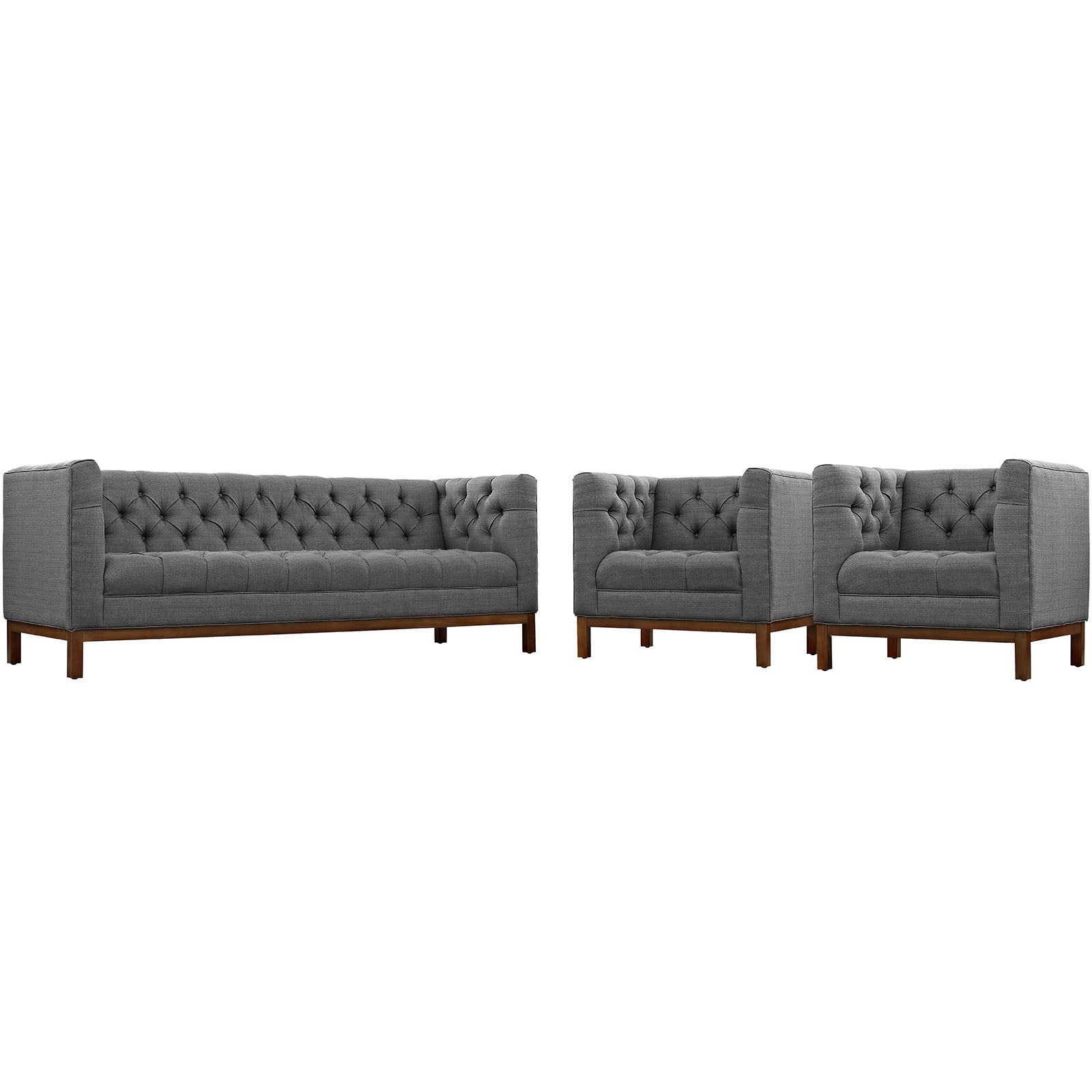 Panache Living Room Set Upholstered Fabric Set of 3