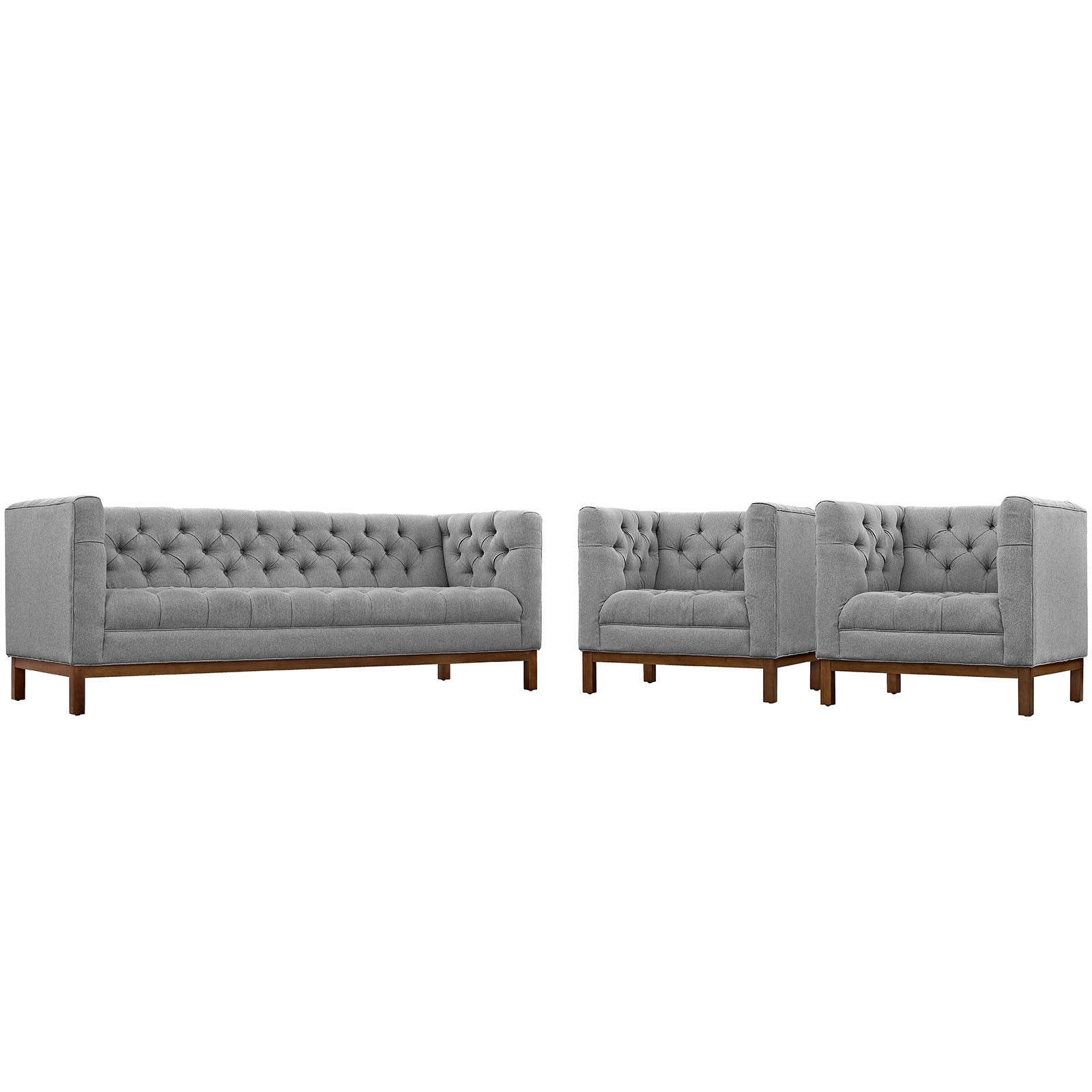 Panache Living Room Set Upholstered Fabric Set of 3