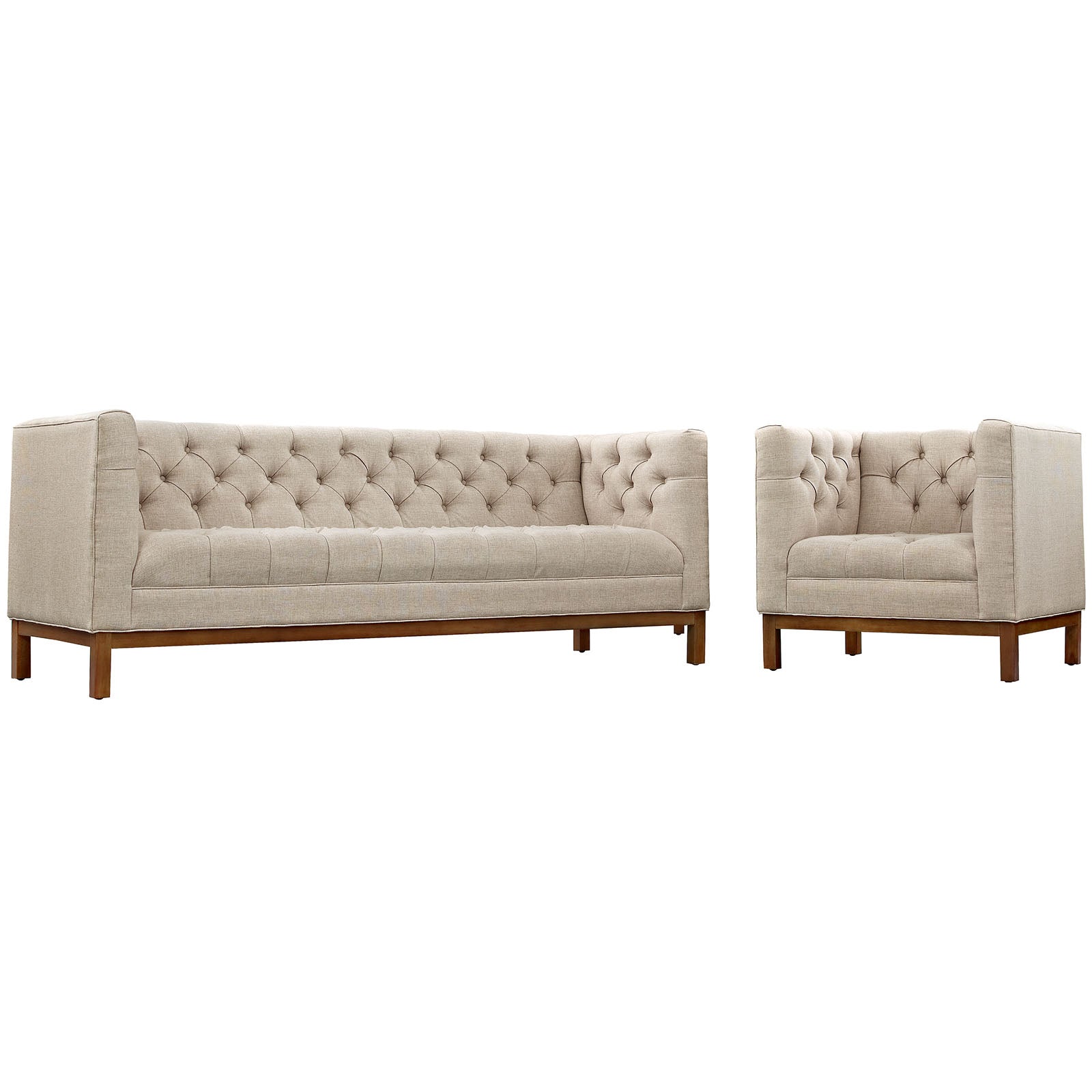 Panache Living Room Set Upholstered Fabric Set of 2