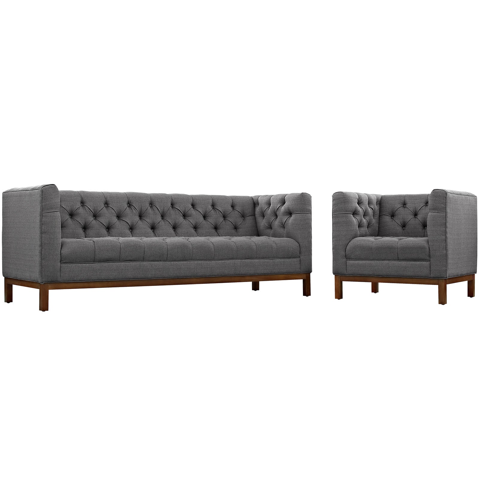 Panache Living Room Set Upholstered Fabric Set of 2