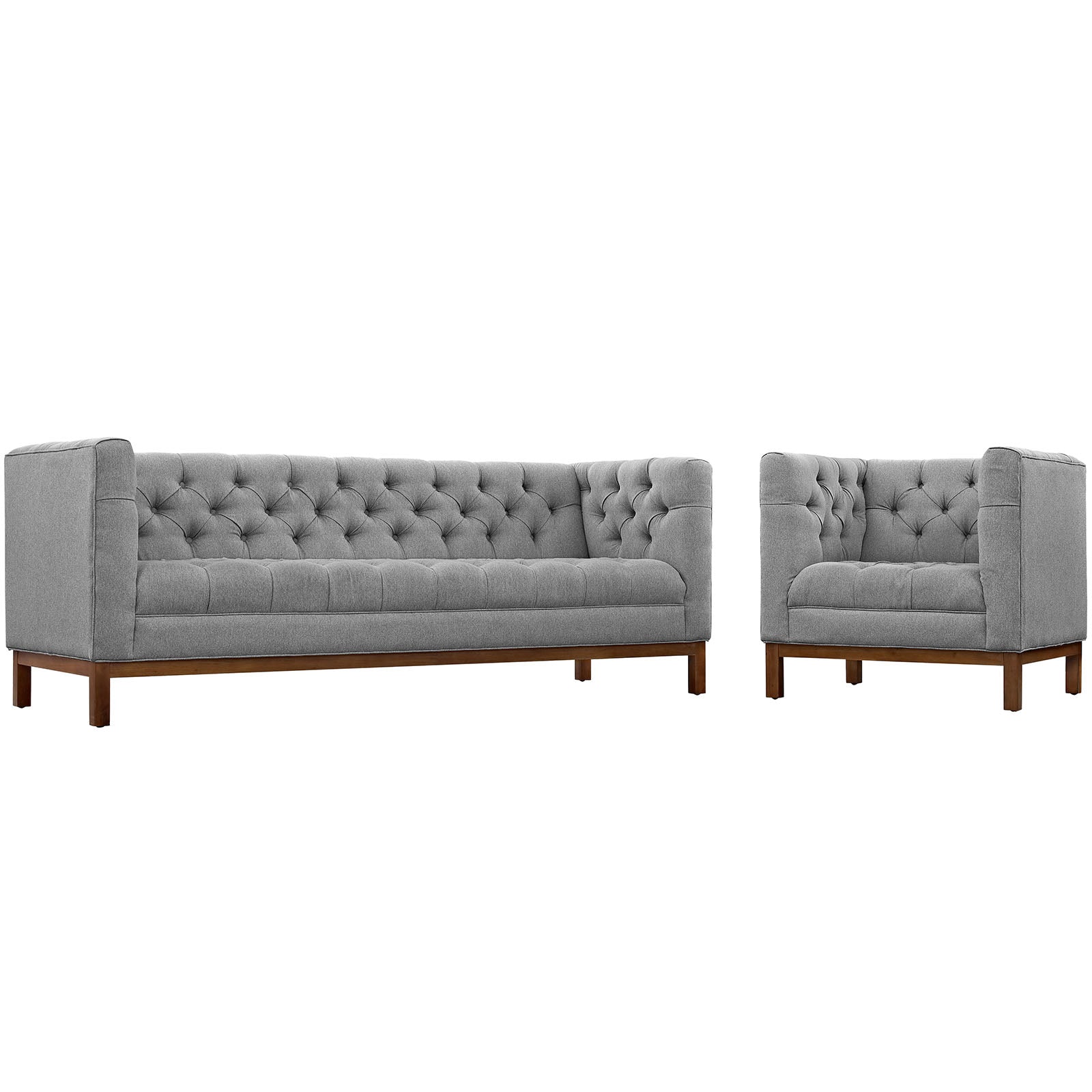 Panache Living Room Set Upholstered Fabric Set of 2