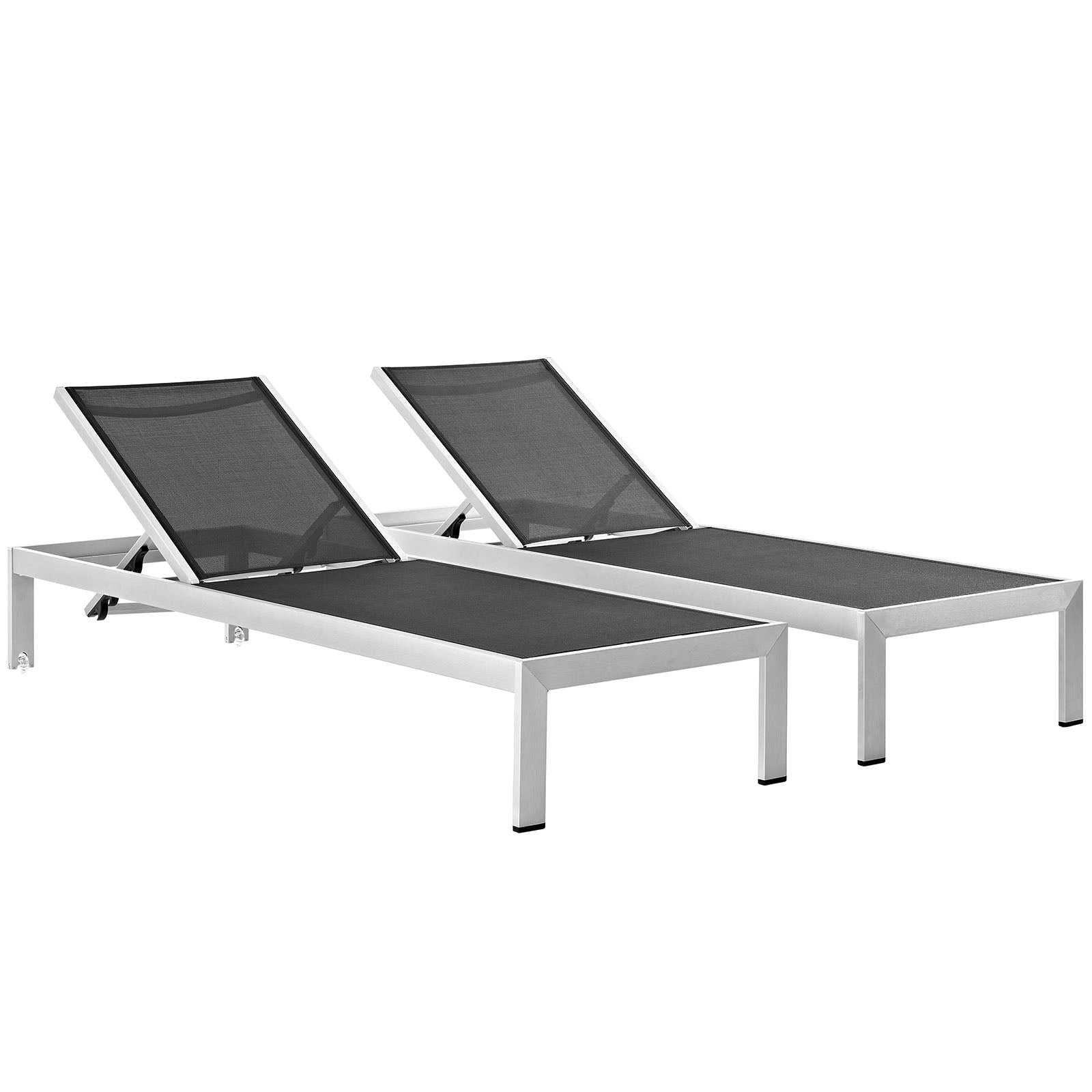 Shore Chaise Outdoor Patio Aluminum Set of 2