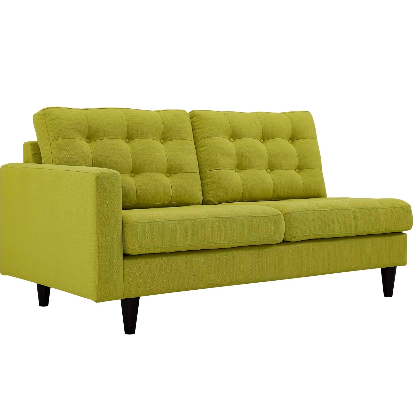 Empress Left-Facing Upholstered Fabric Loveseat