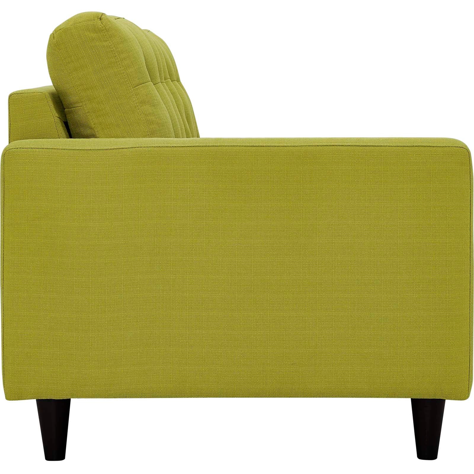 Empress Left-Facing Upholstered Fabric Loveseat