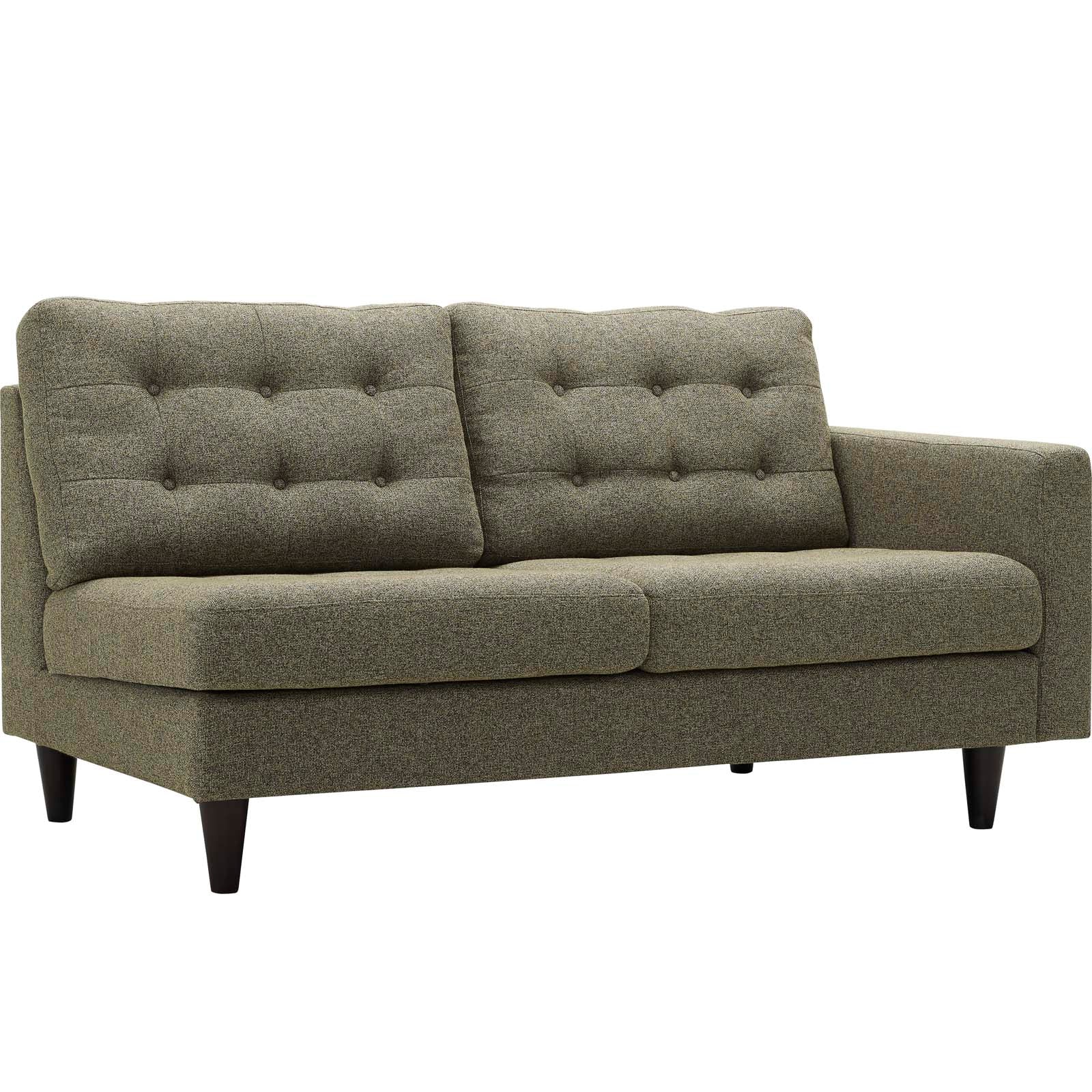 Empress Right-Facing Upholstered Fabric Loveseat