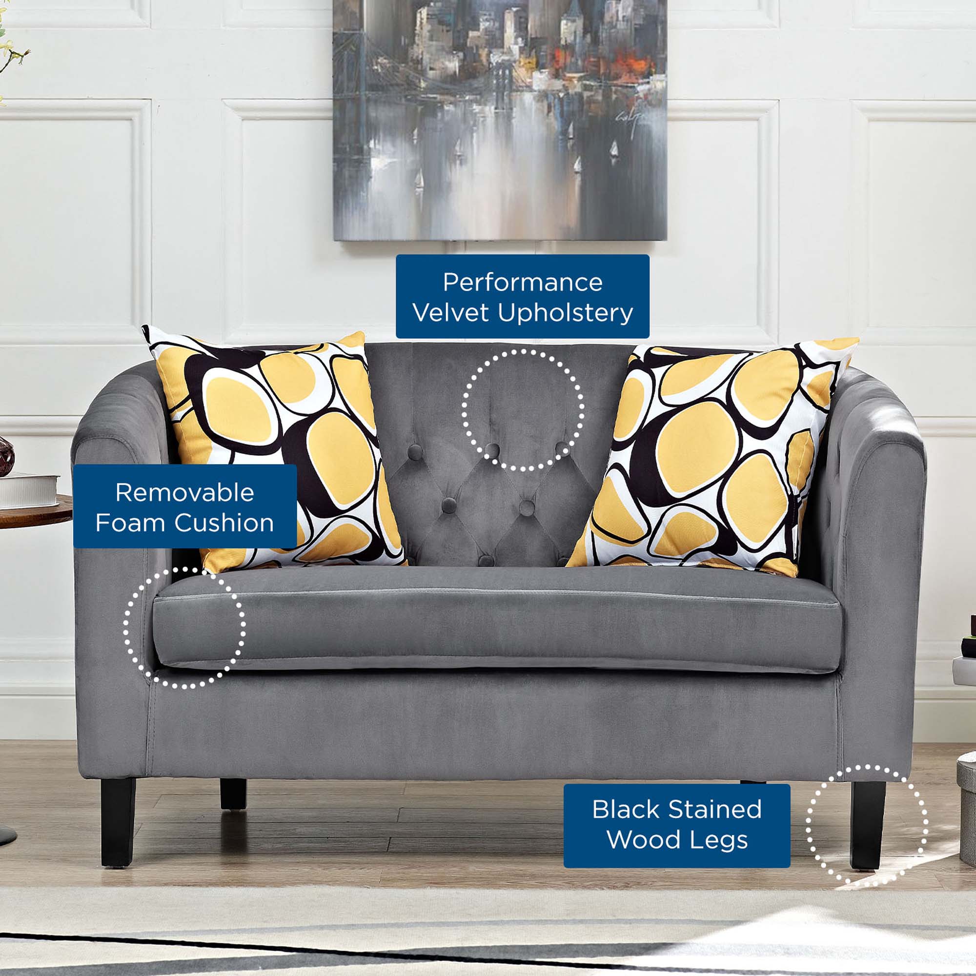 Prospect Performance Velvet Loveseat