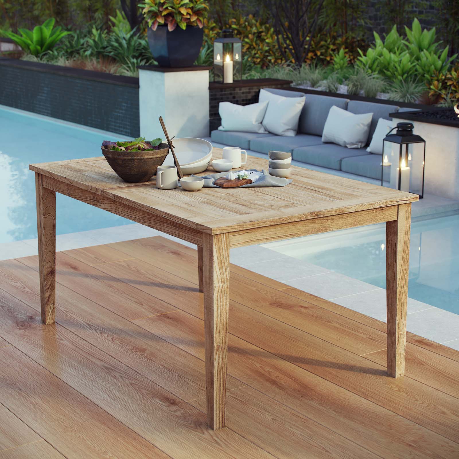 Marina Outdoor Patio Teak Dining Table