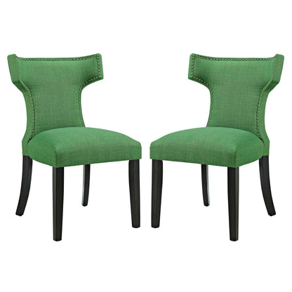 Curve Dining Side Chair Fabric Set of 2