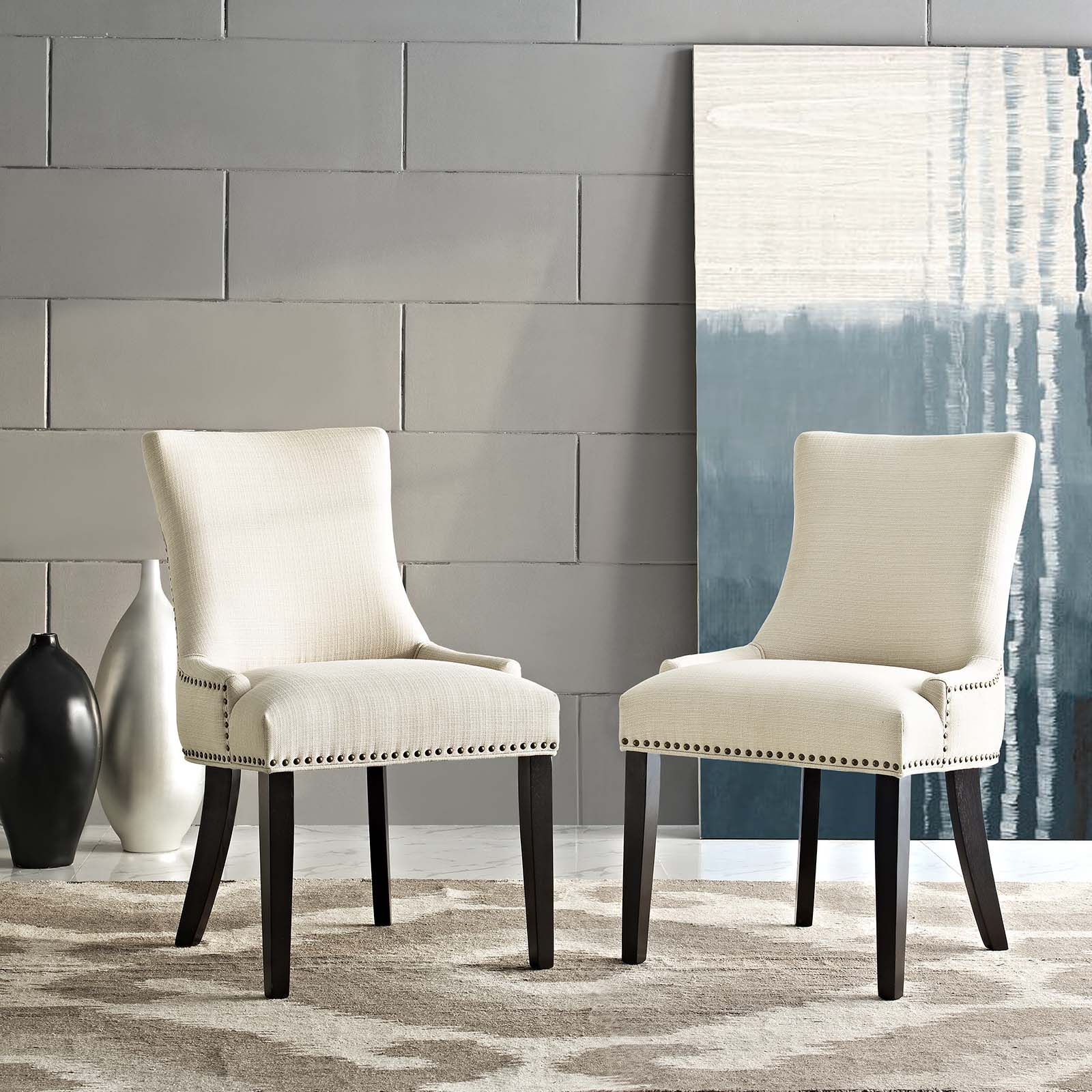 Marquis Dining Side Chair Fabric Set of 2