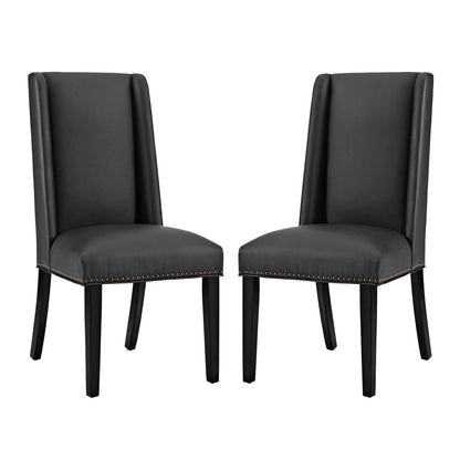 Baron Dining Chair Vinyl Set of 2
