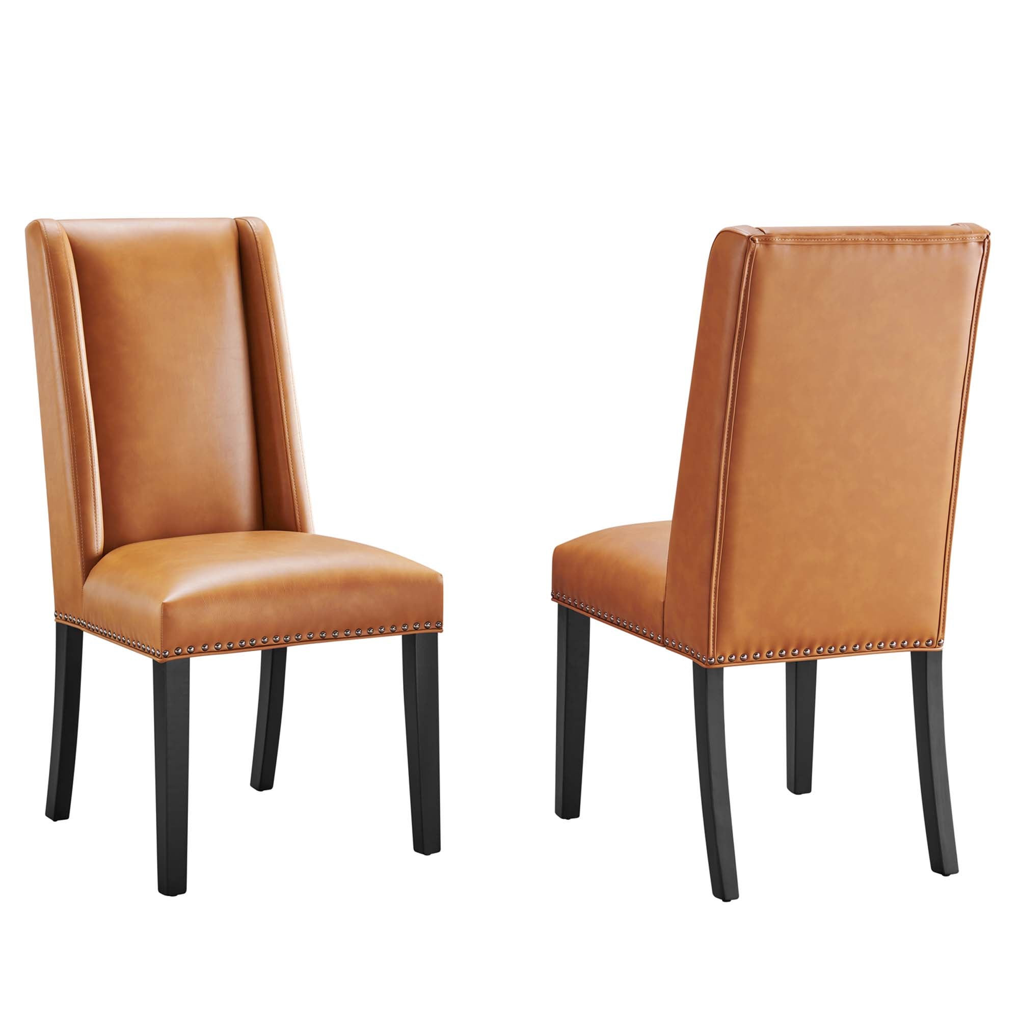 Baron Dining Chair Vinyl Set of 2