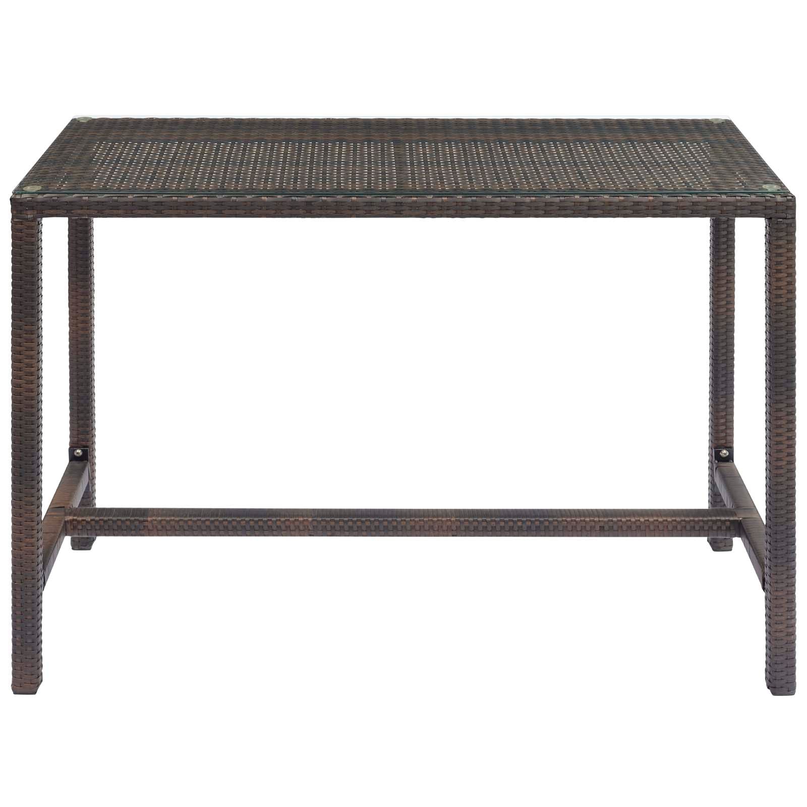 Conduit Outdoor Patio Wicker Rattan Large Bar Table