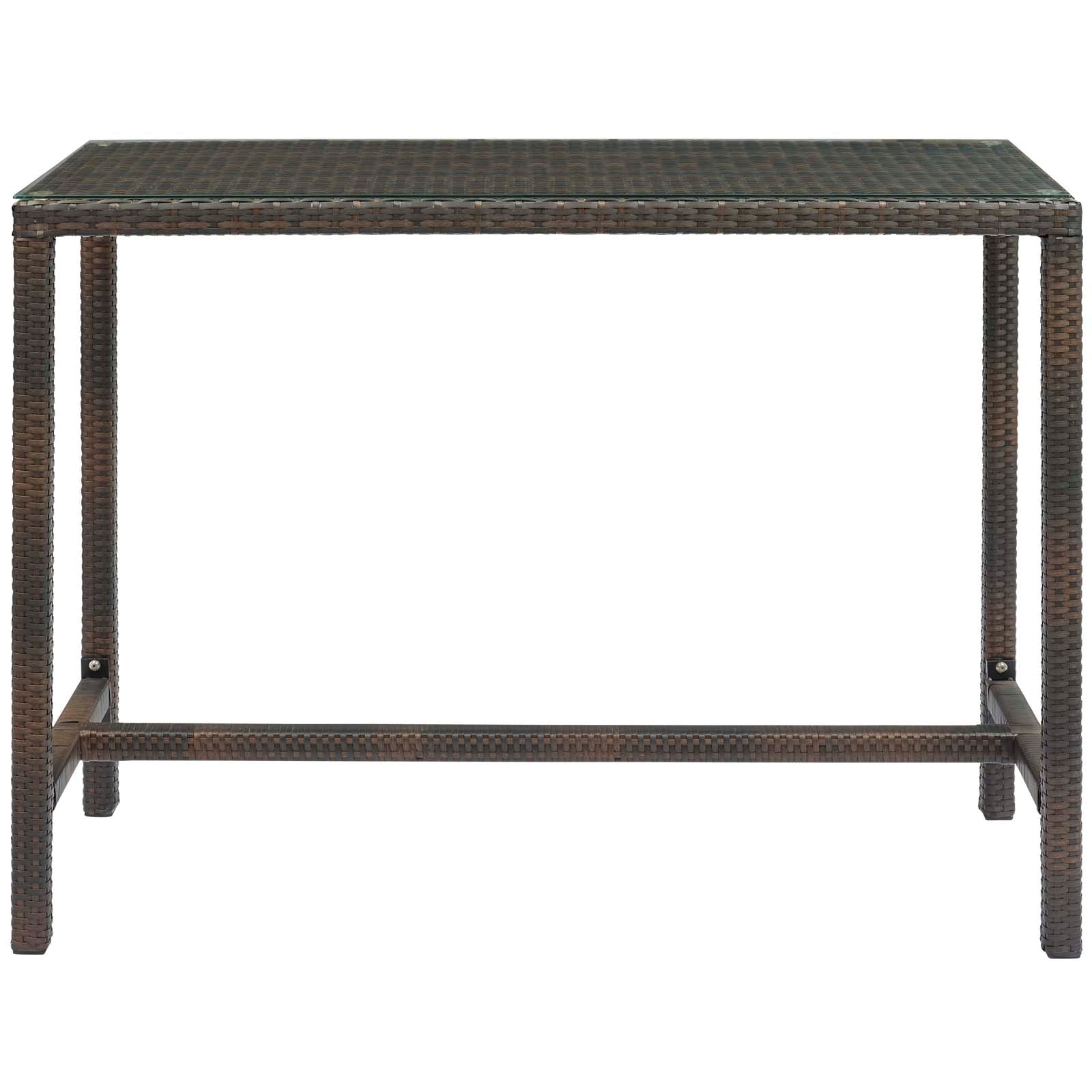 Conduit Outdoor Patio Wicker Rattan Large Bar Table