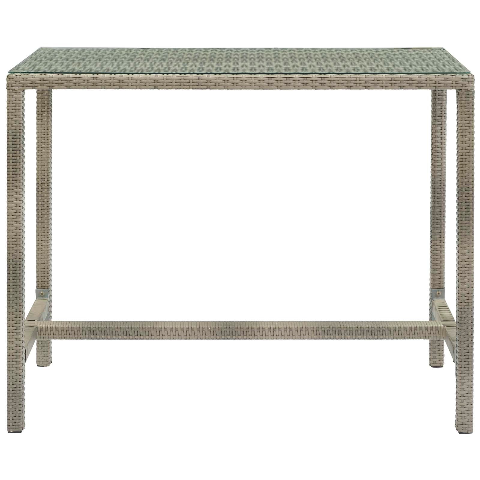 Conduit Outdoor Patio Wicker Rattan Large Bar Table