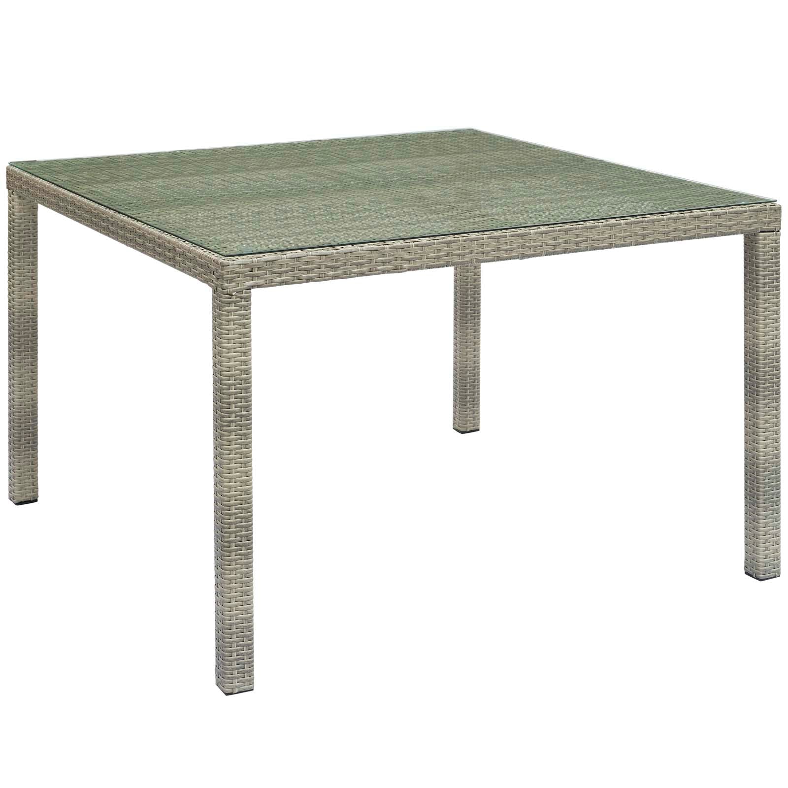 Conduit 47" Square Outdoor Patio Wicker Rattan Table