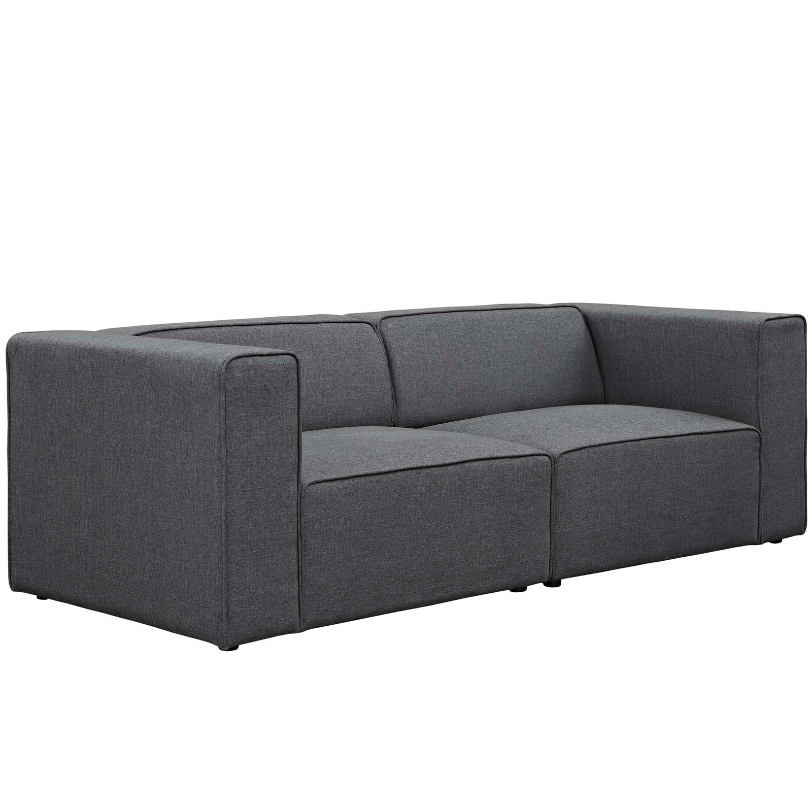 Mingle 2 Piece Upholstered Fabric Sectional Sofa Set