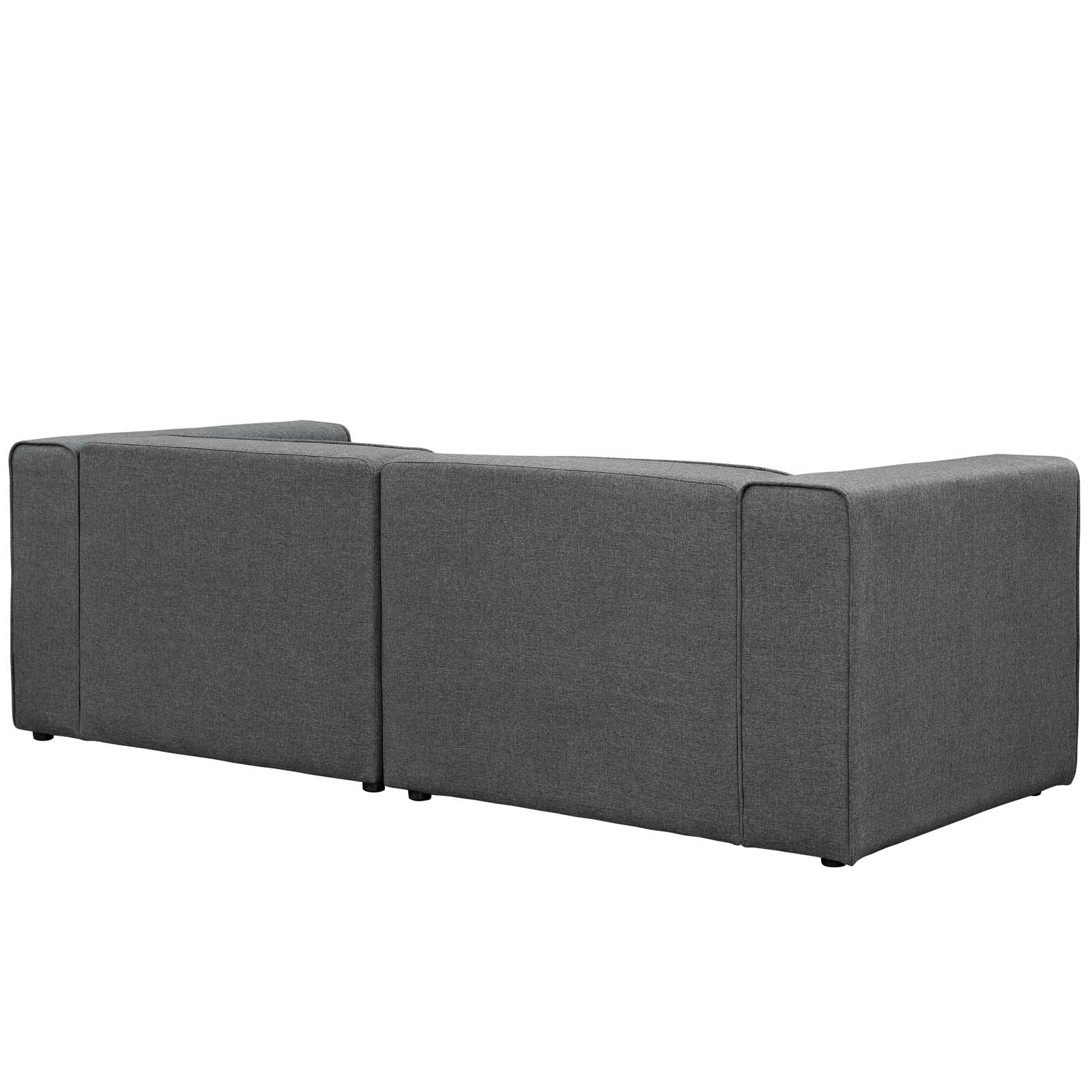 Mingle 2 Piece Upholstered Fabric Sectional Sofa Set