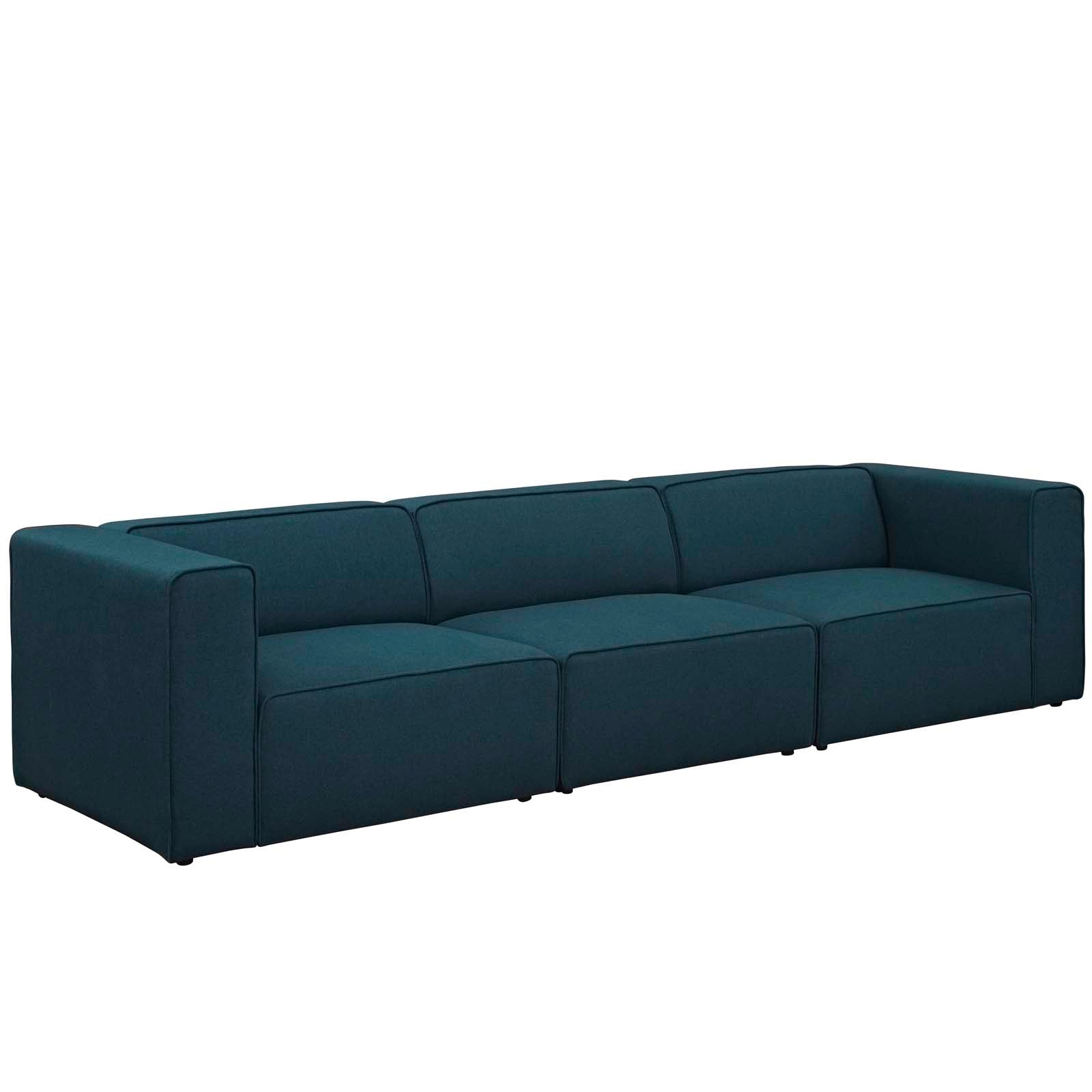 Mingle 3 Piece Upholstered Fabric Sectional Sofa Set