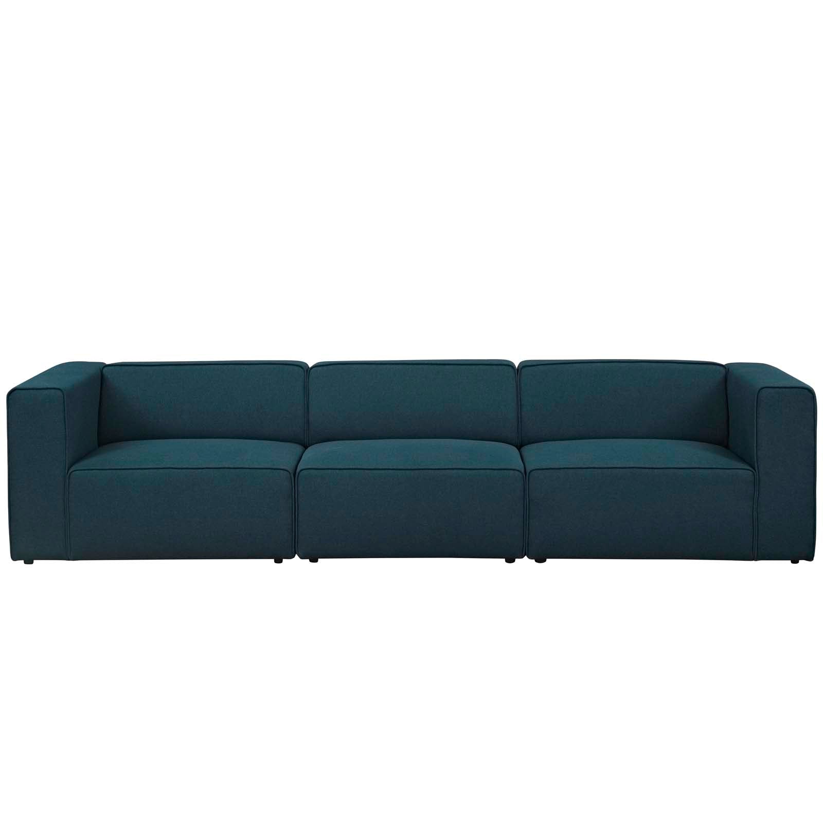 Mingle 3 Piece Upholstered Fabric Sectional Sofa Set