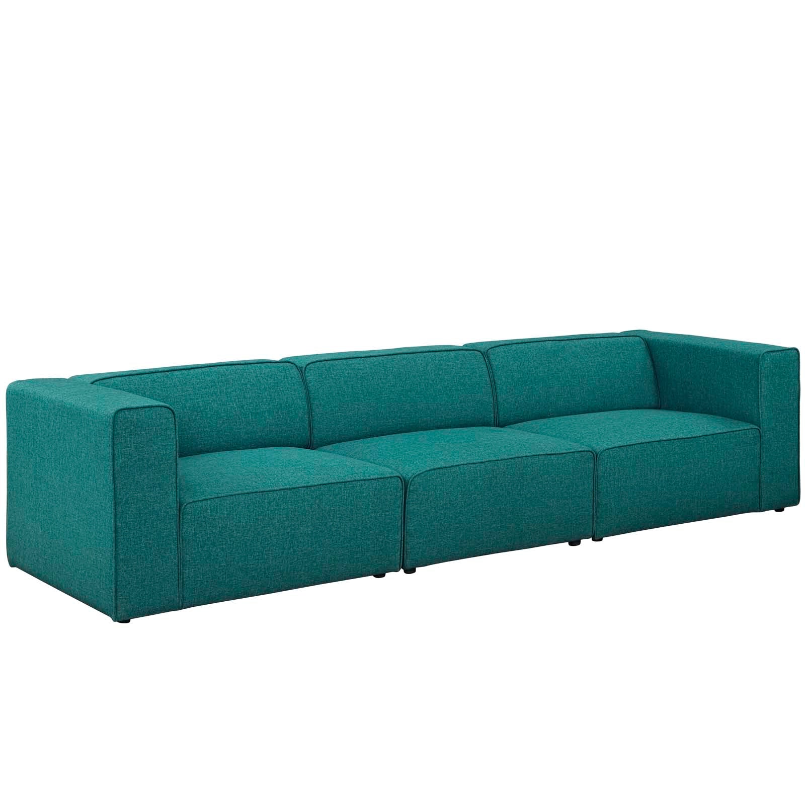 Mingle 3 Piece Upholstered Fabric Sectional Sofa Set