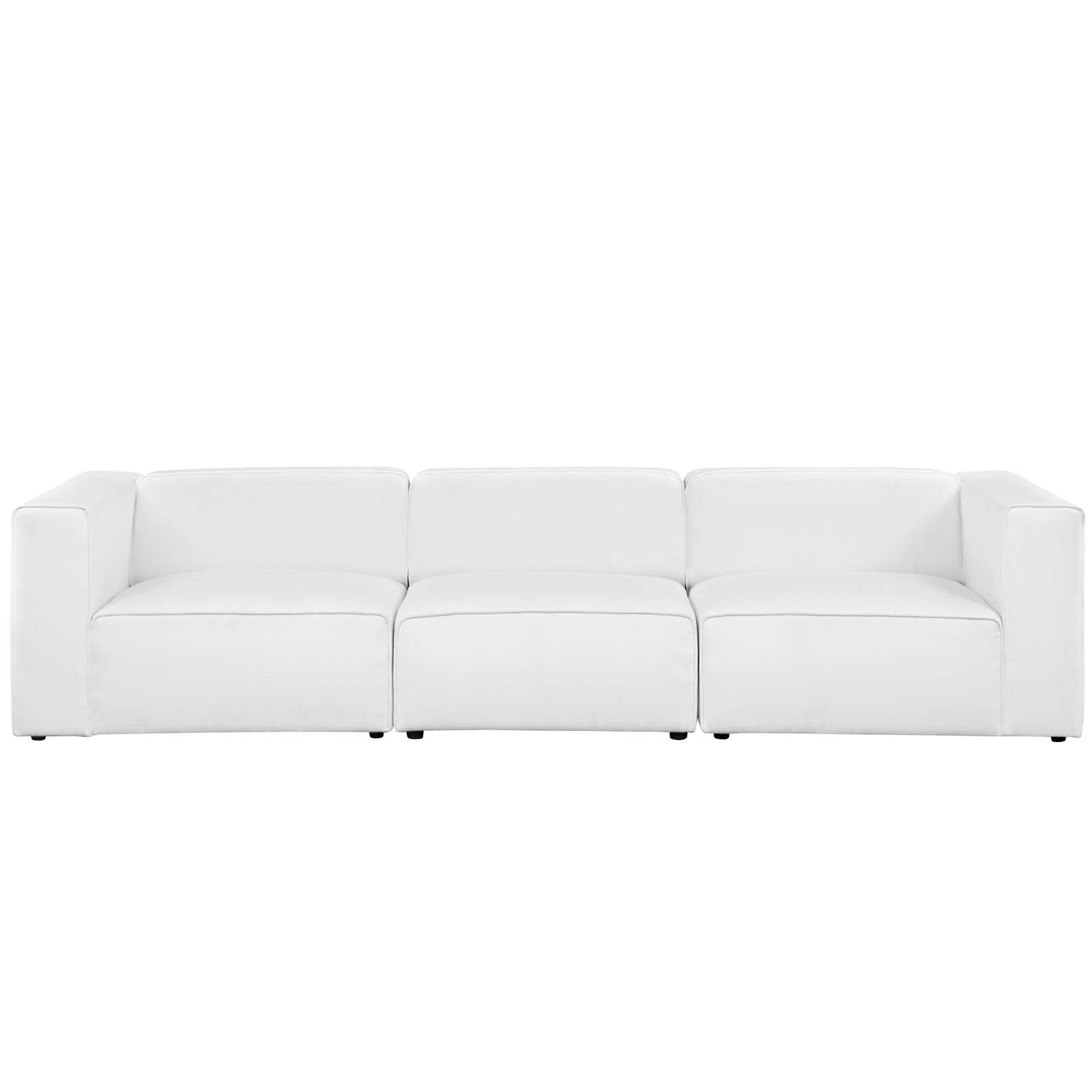 Mingle 3 Piece Upholstered Fabric Sectional Sofa Set