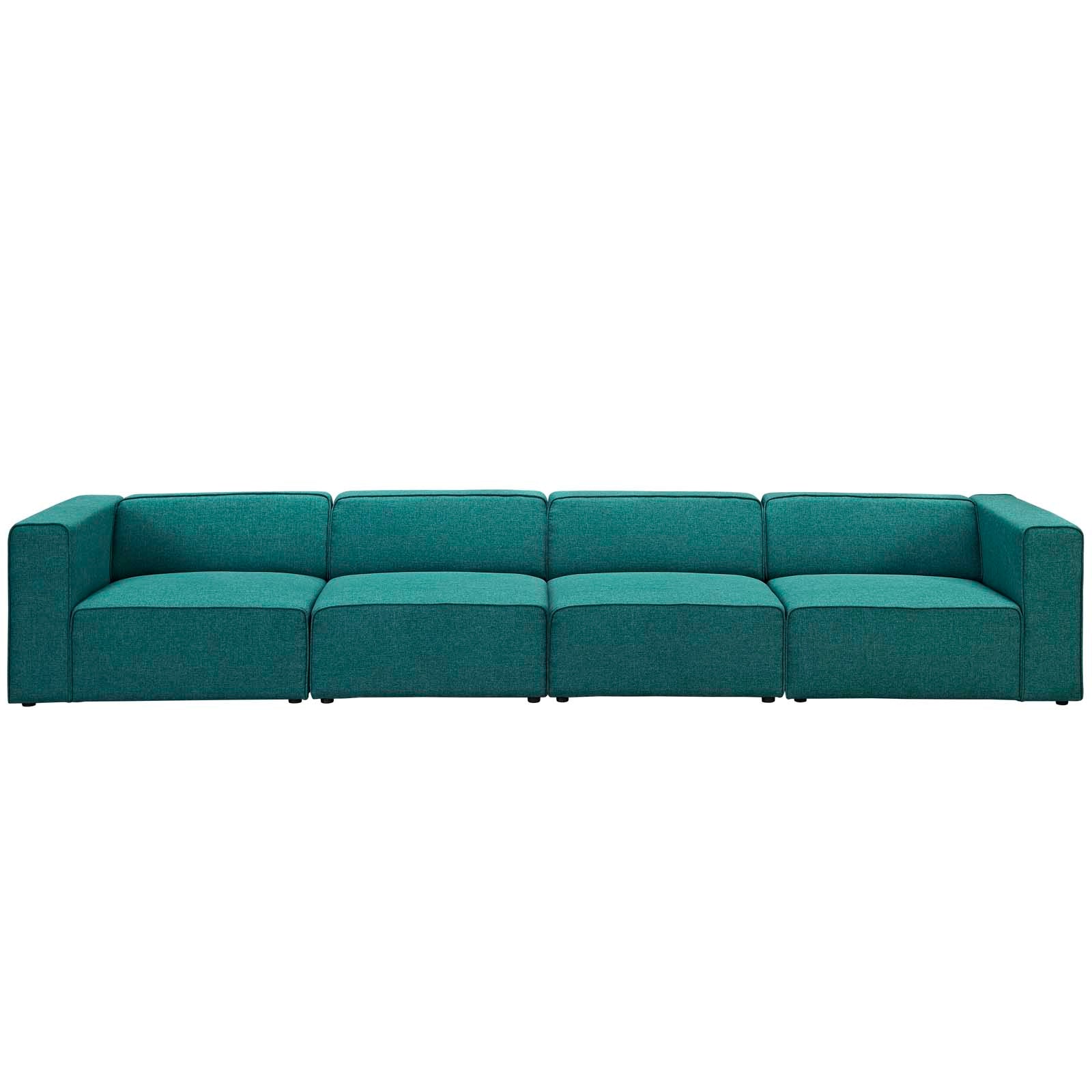 Mingle 4 Piece Upholstered Fabric Sectional Sofa Set