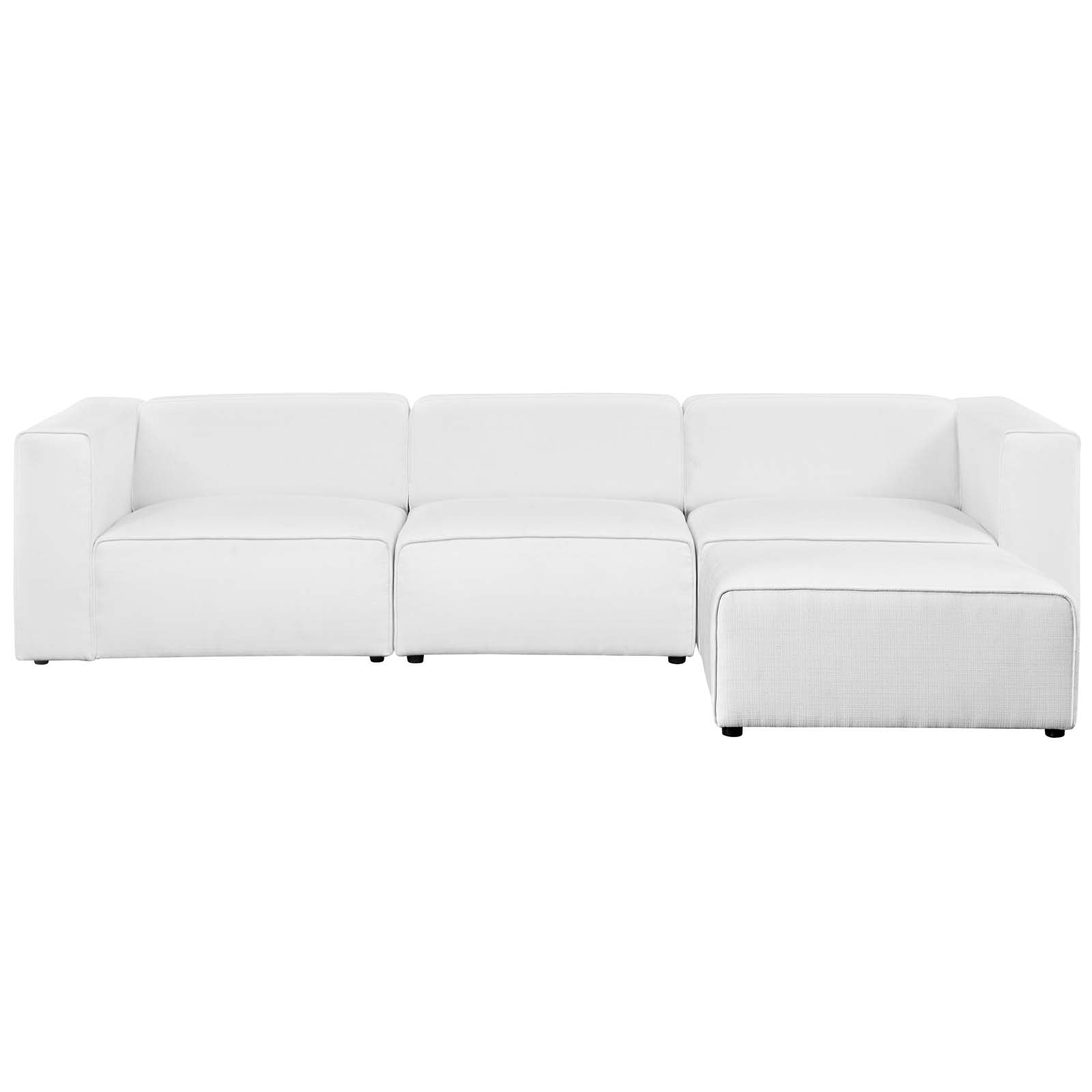 Mingle 4 Piece Upholstered Fabric Sectional Sofa Set