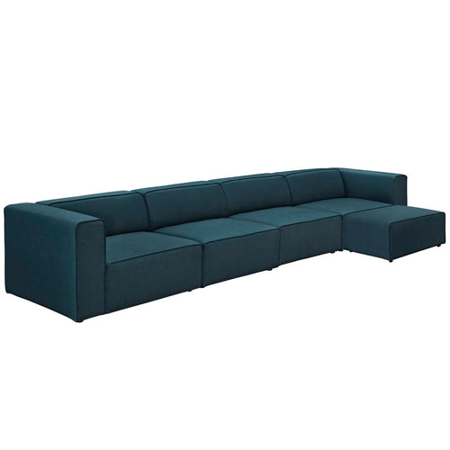 Mingle 5 Piece Upholstered Fabric Sectional Sofa Set