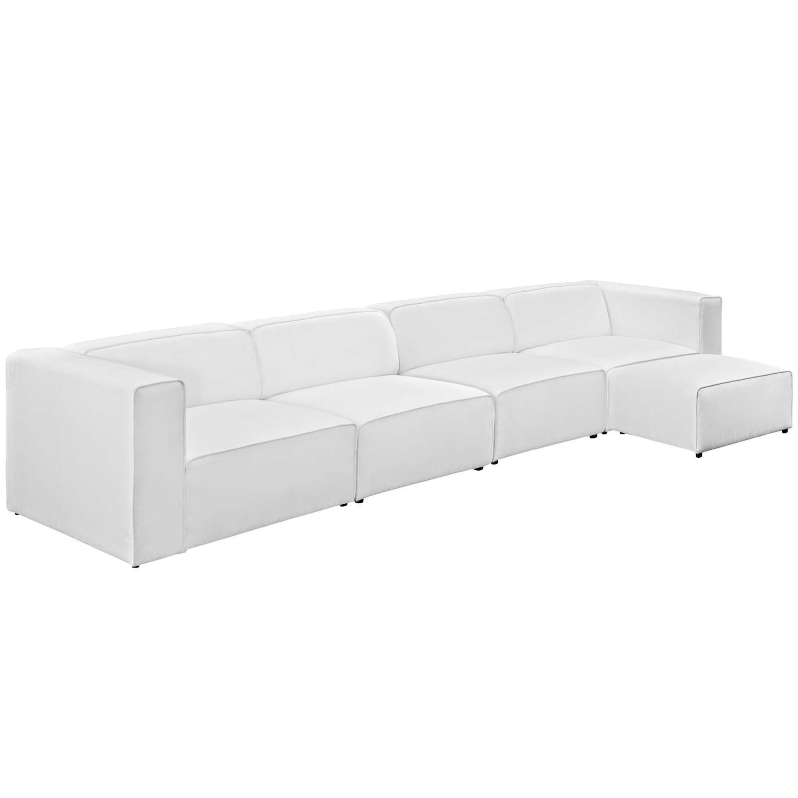 Mingle 5 Piece Upholstered Fabric Sectional Sofa Set