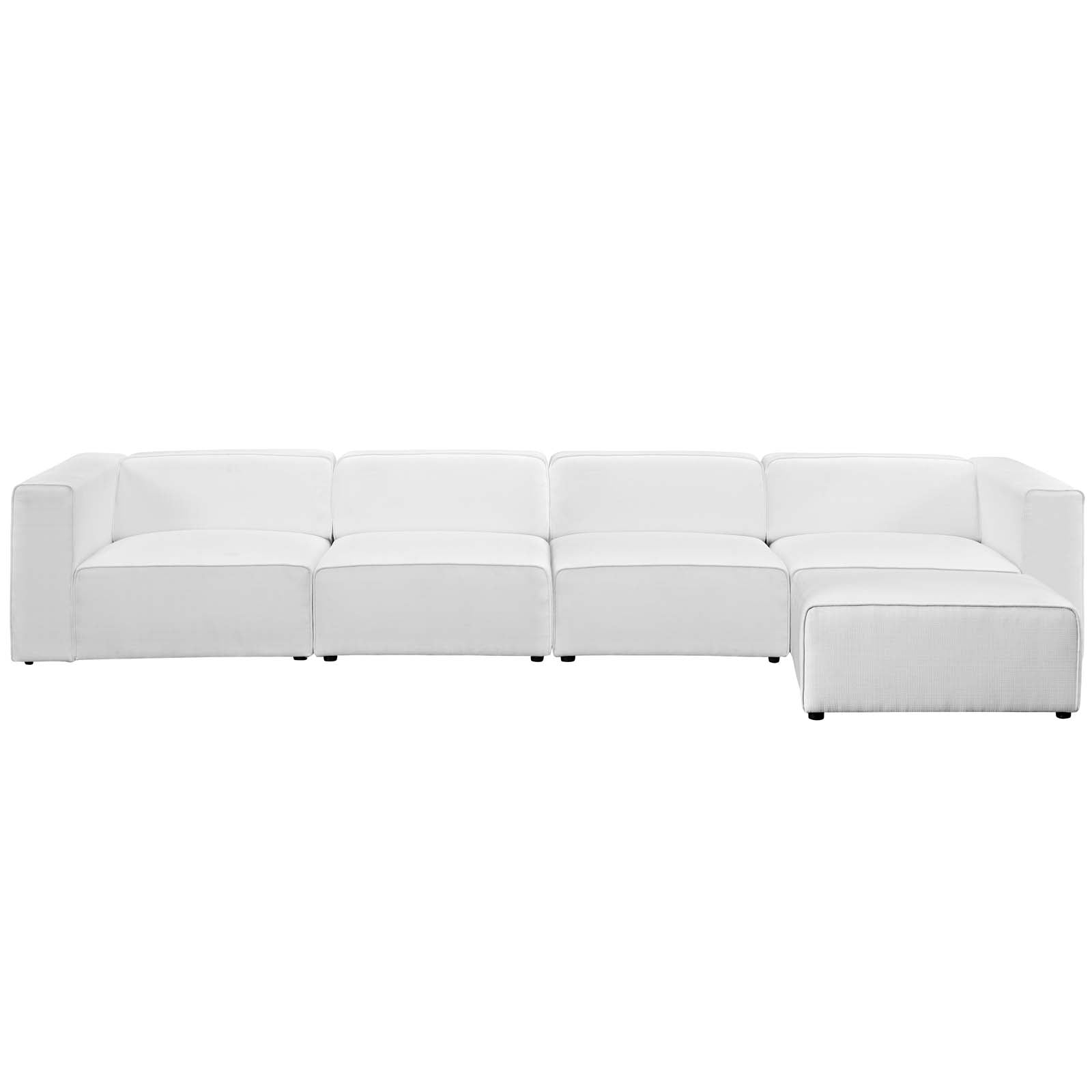 Mingle 5 Piece Upholstered Fabric Sectional Sofa Set