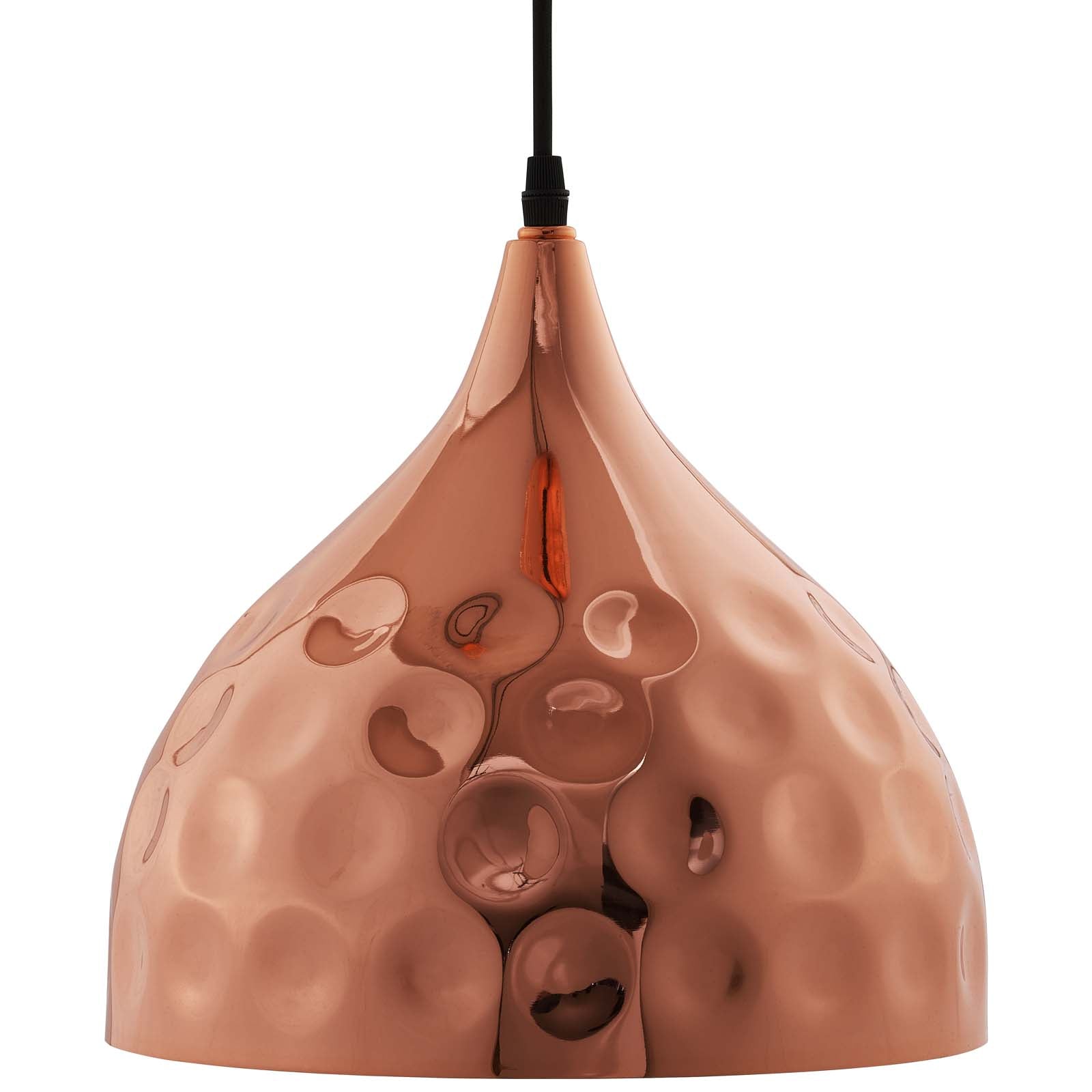 Dimple 11" Bell-Shaped Rose Gold Pendant Light