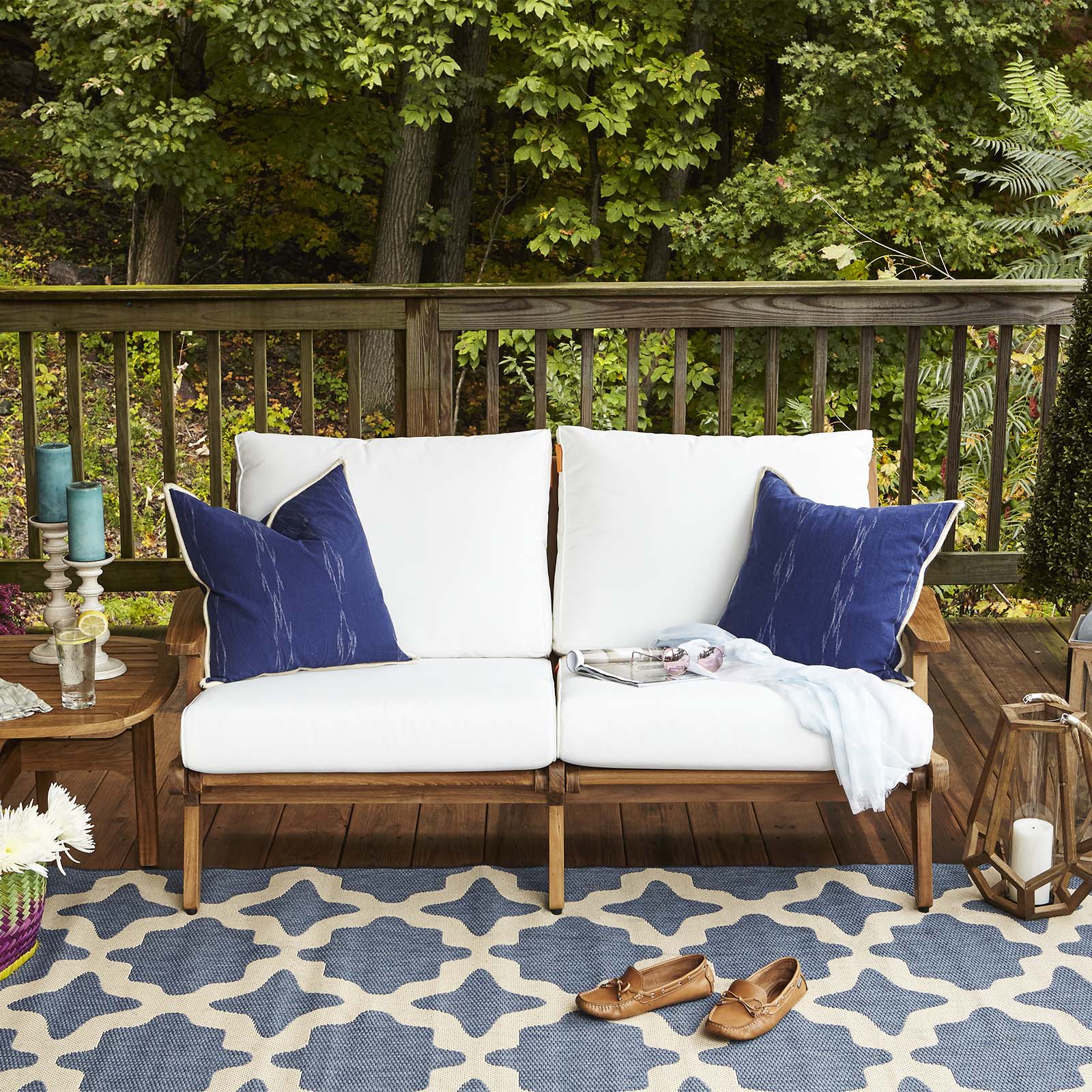 Saratoga Outdoor Patio Teak Loveseat