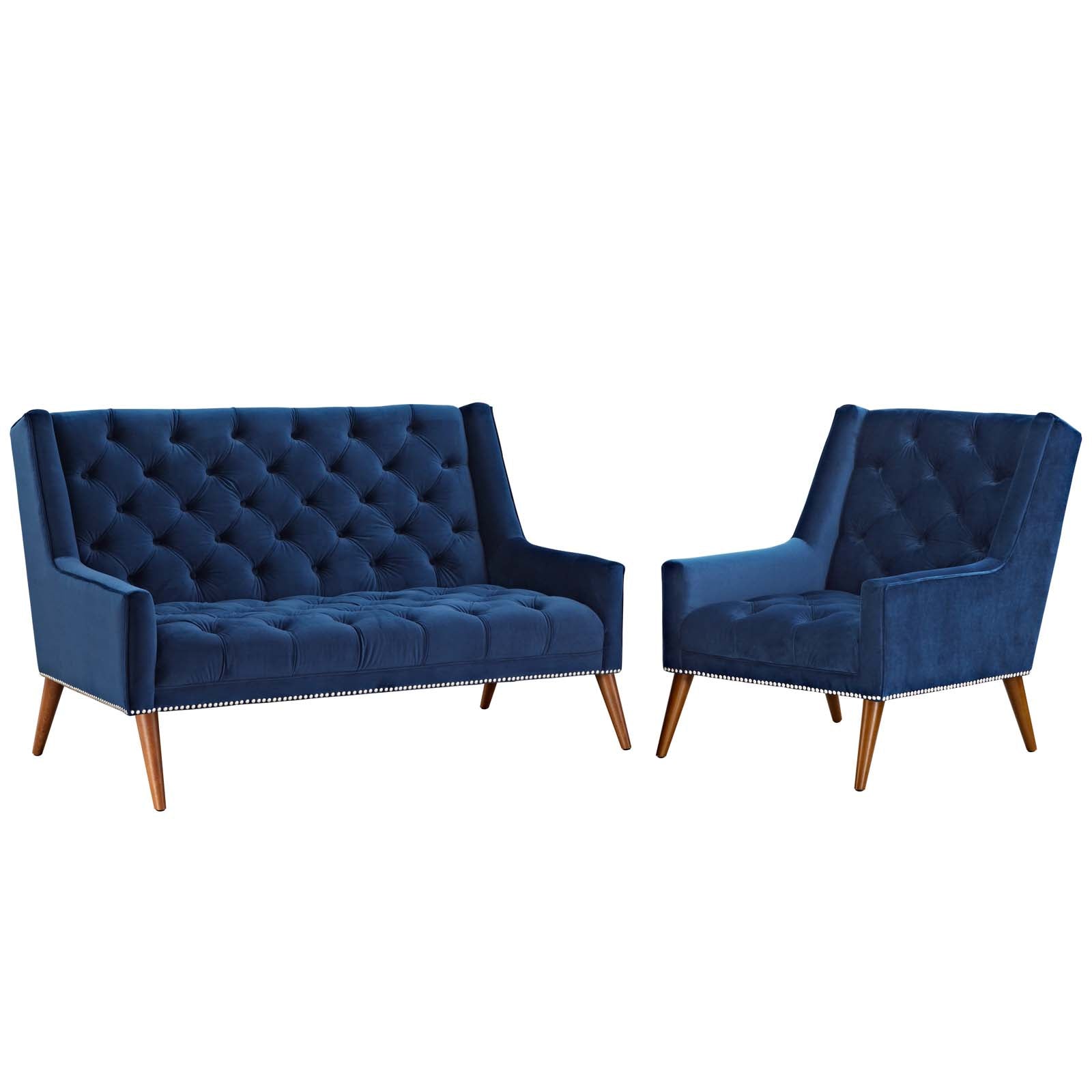 Peruse Living Room Set Performance Velvet Set of 2