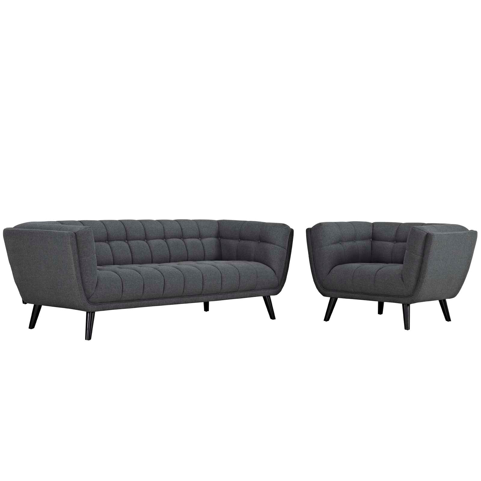 Bestow 2 Piece Upholstered Fabric Sofa and Armchair Set