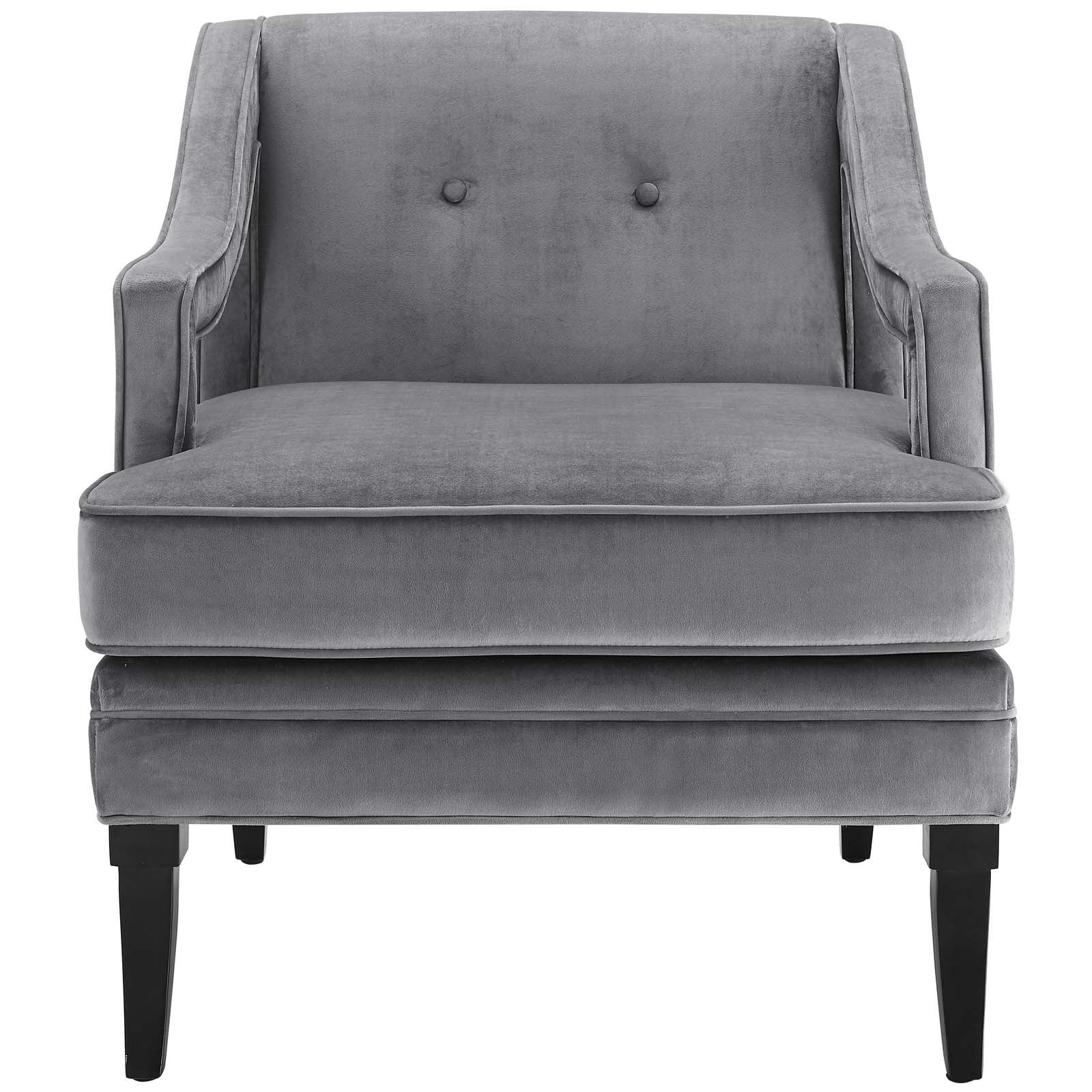 Concur Button Tufted Performance Velvet Armchair