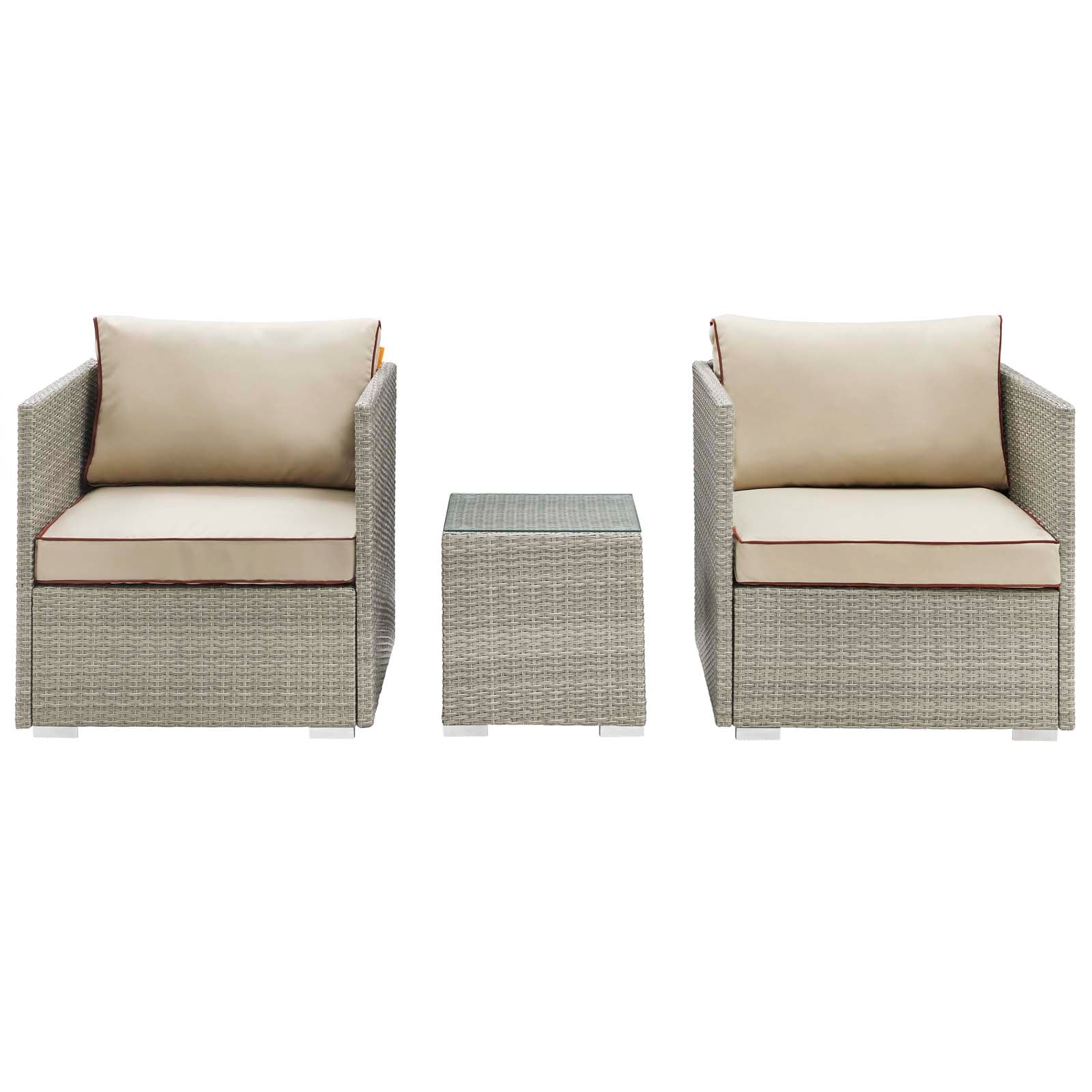 Repose 3 Piece Outdoor Patio Sectional Set