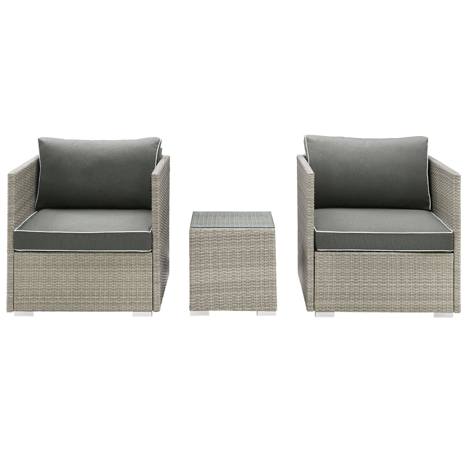 Repose 3 Piece Outdoor Patio Sectional Set