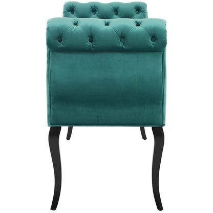 Adelia Chesterfield Style Button Tufted Performance Velvet Bench