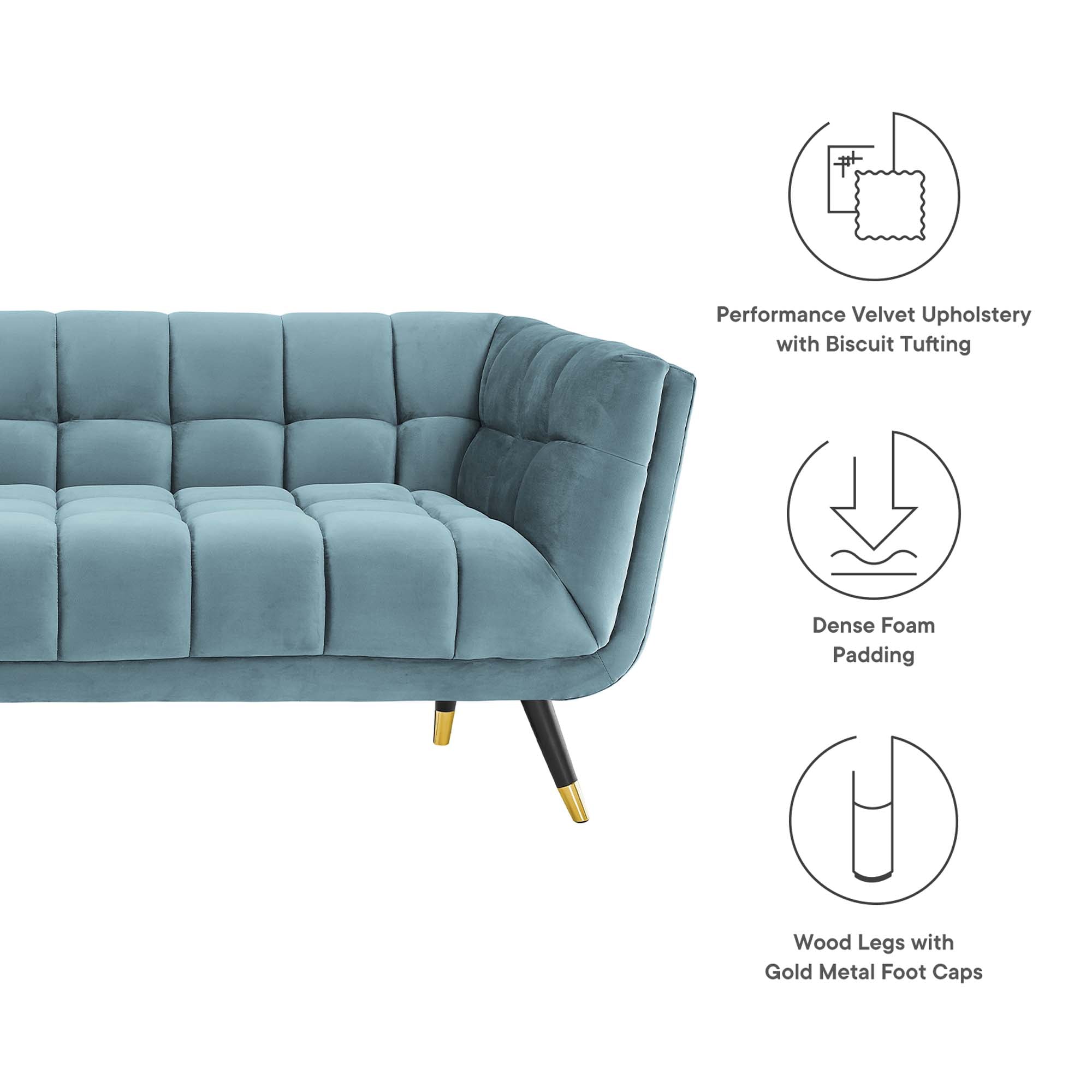 Adept Performance Velvet Sofa