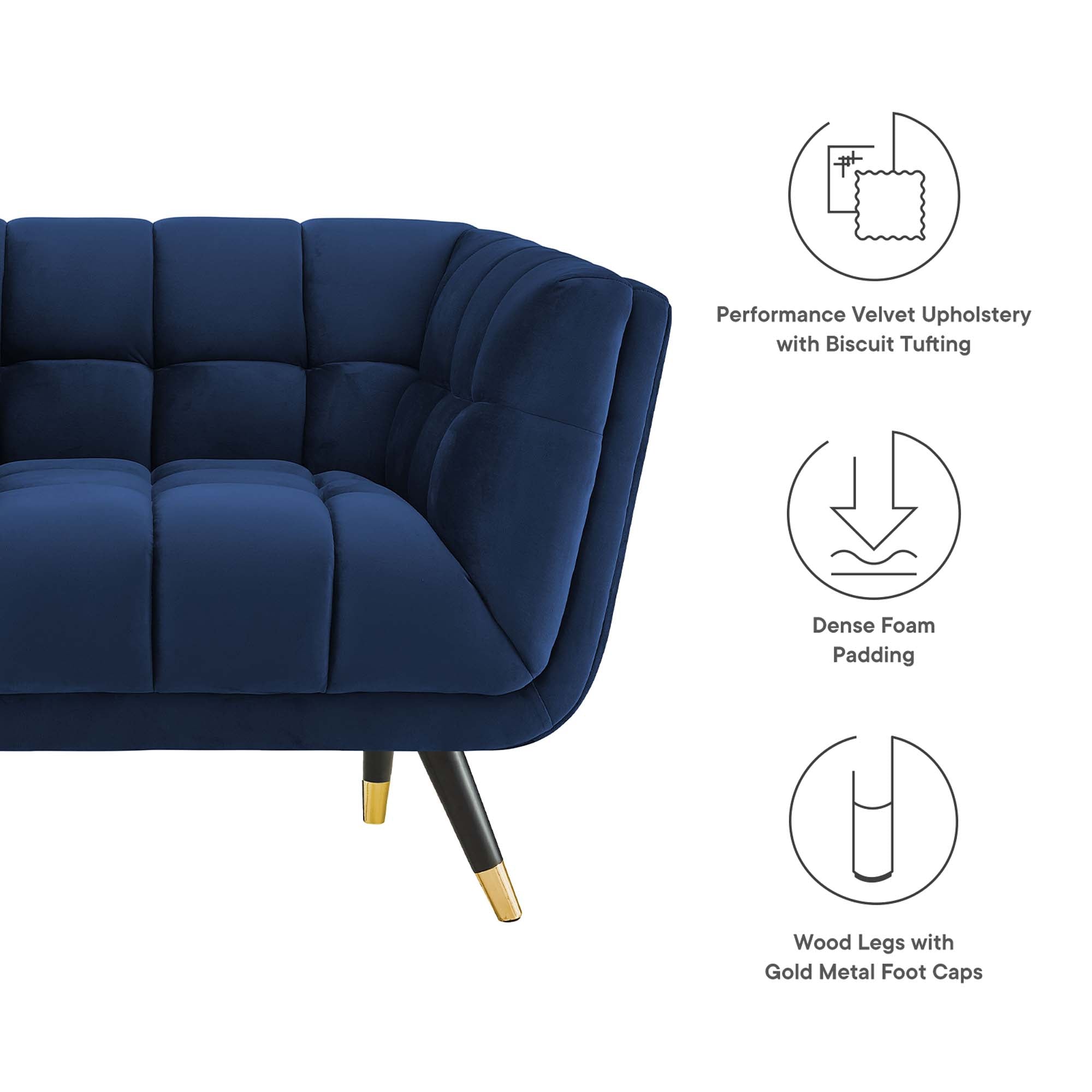 Adept Performance Velvet Armchair