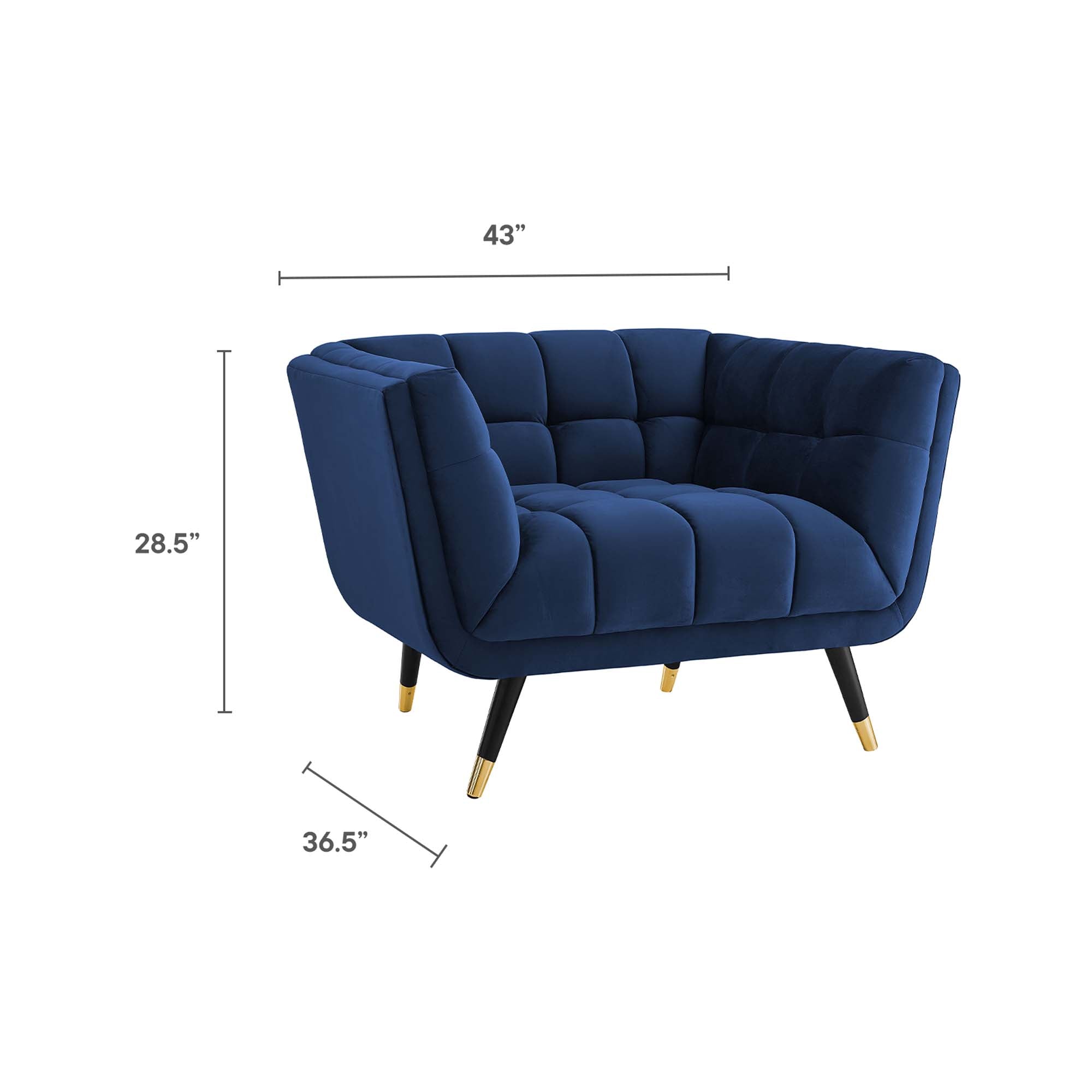 Adept Performance Velvet Armchair